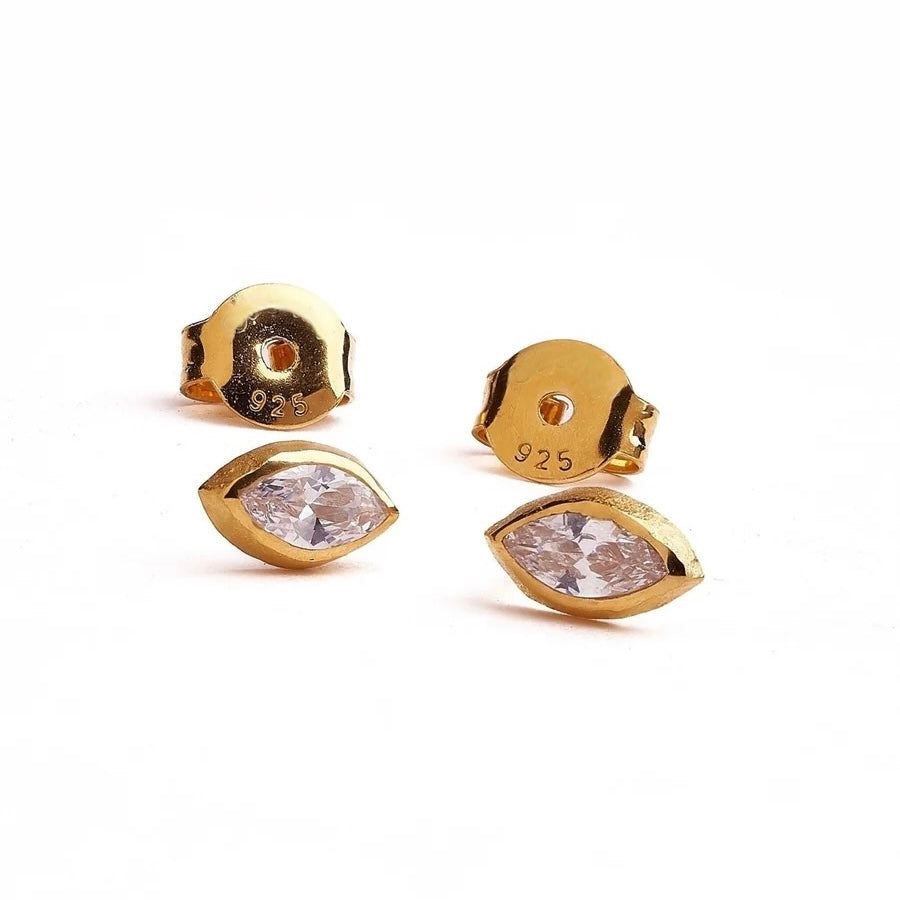 Earrings | Almond Gem Studs