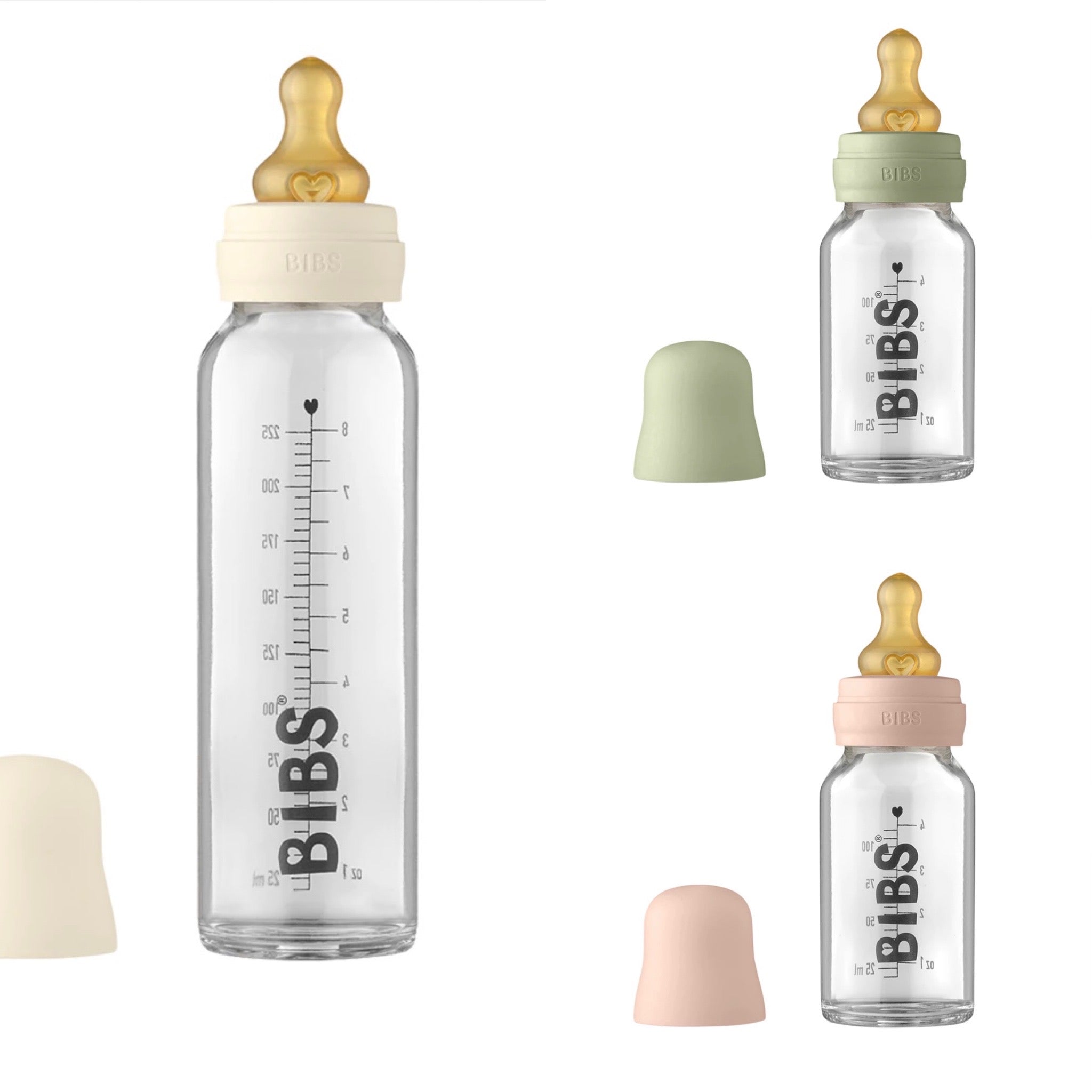 BIBS Baby Glass Bottles (3 colours)
