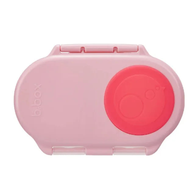 Pink and red container with a logo on a white background