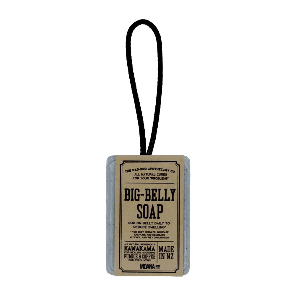 Rectangular soap with a cardboard label on a white background
