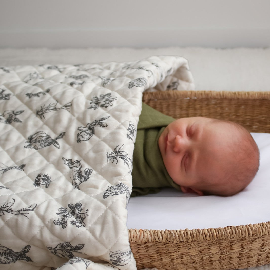 Burrow & Be | Baby Cot Quilt/Play Mat (7 options)