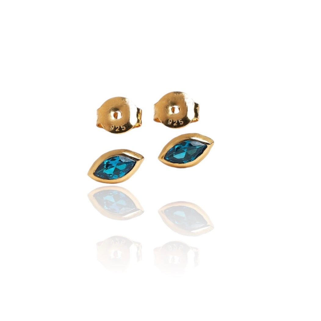 Earrings | Almond Gem Studs