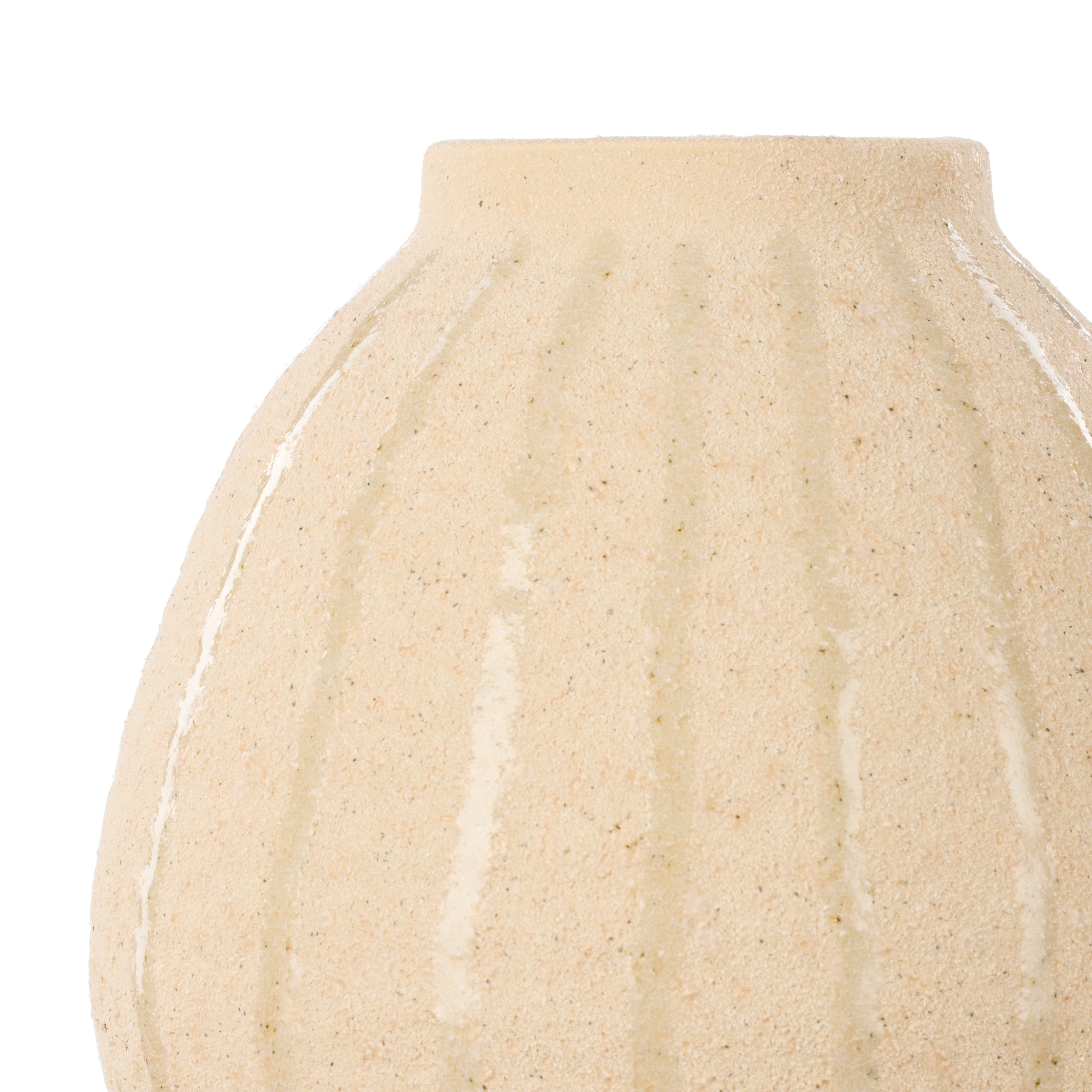 Vase | Cream Striped Stoneware