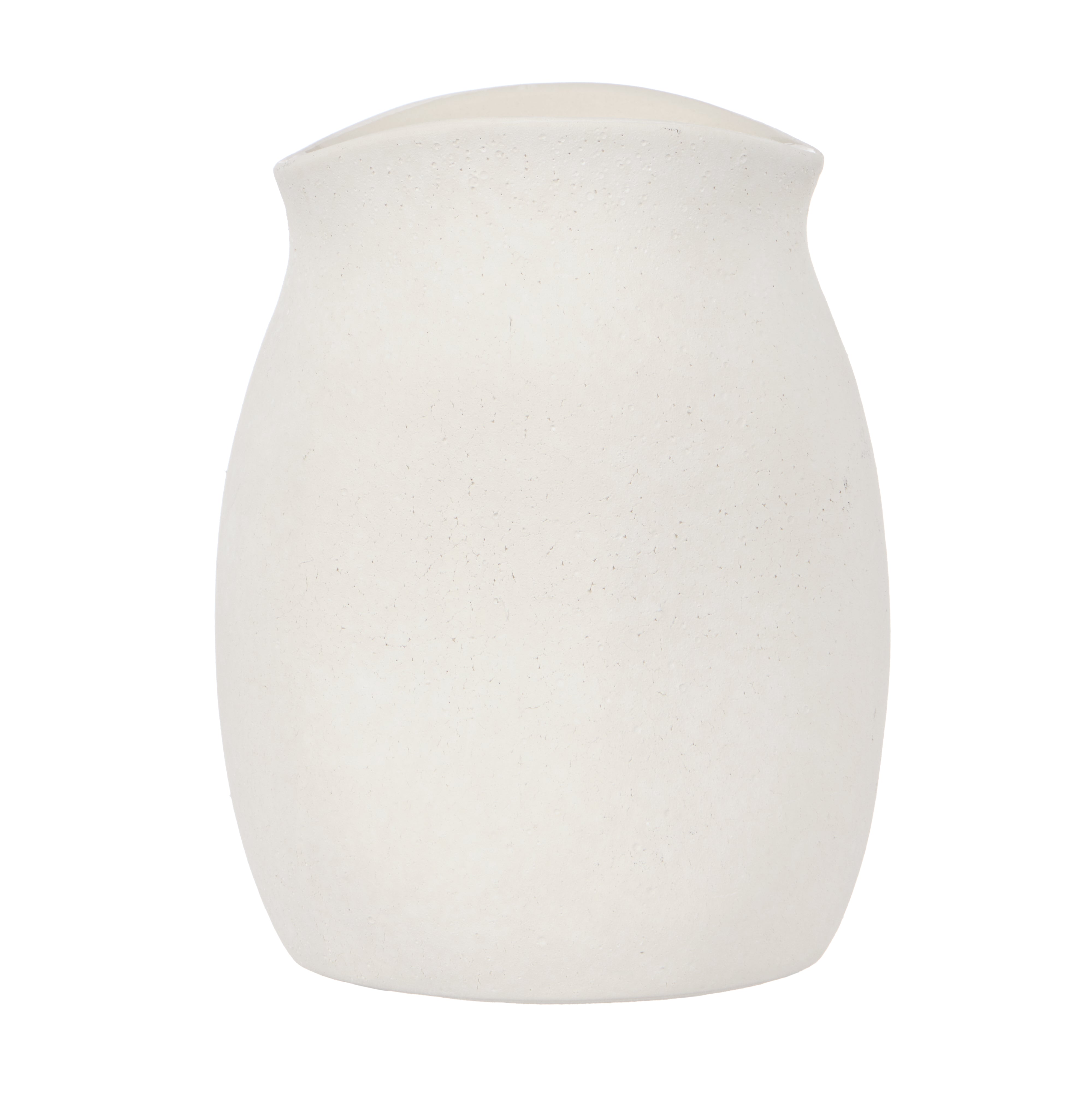 Vase | White Sculptured Maliah
