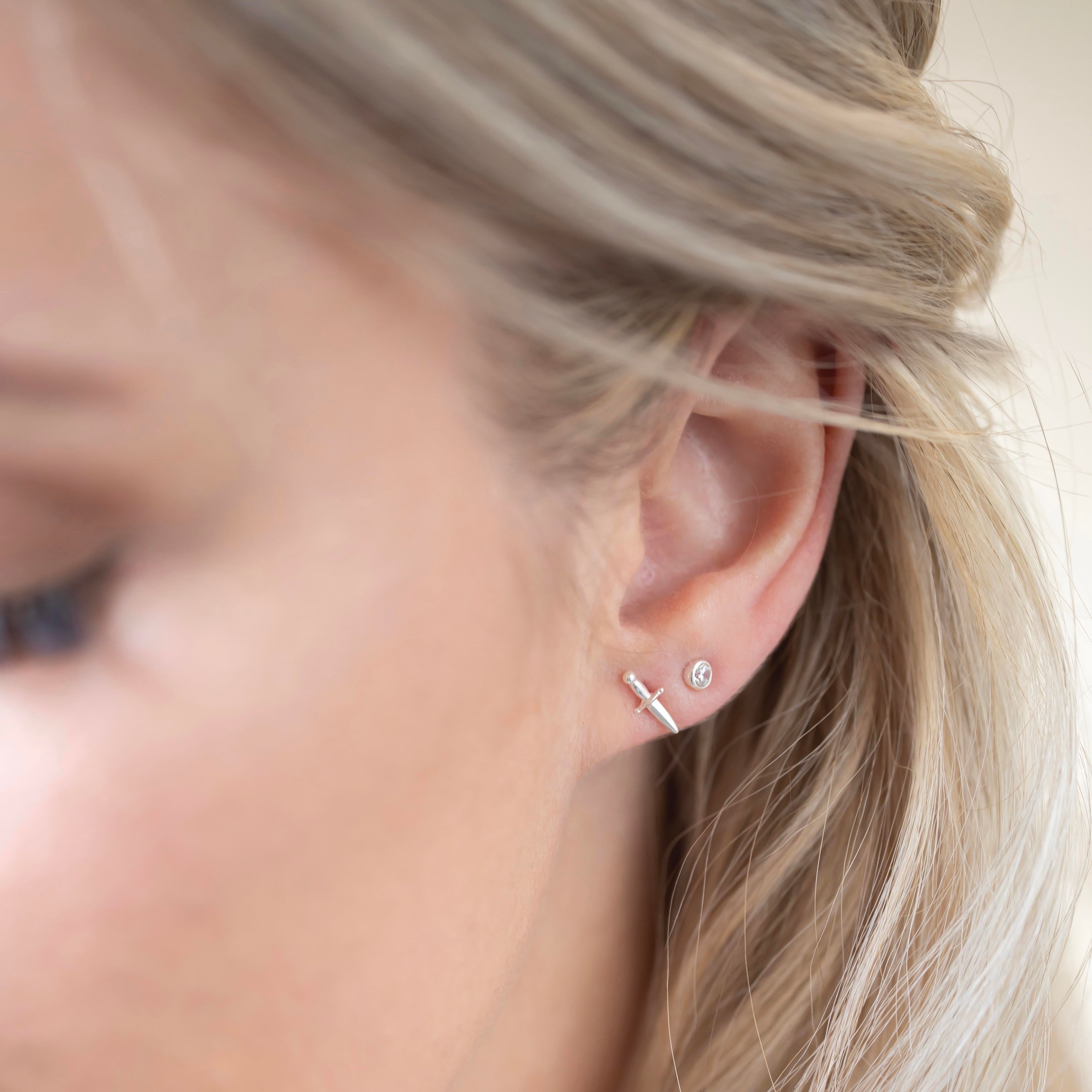 Earrings | Mini sword Stud