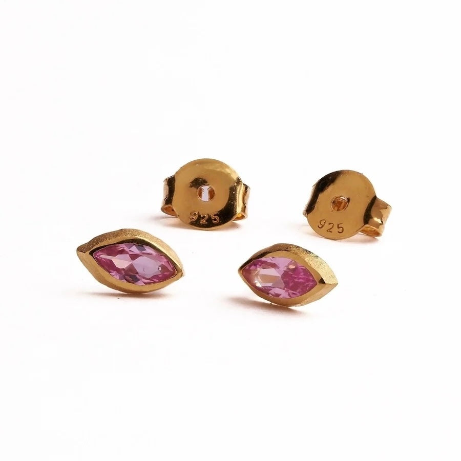 Earrings | Almond Gem Studs