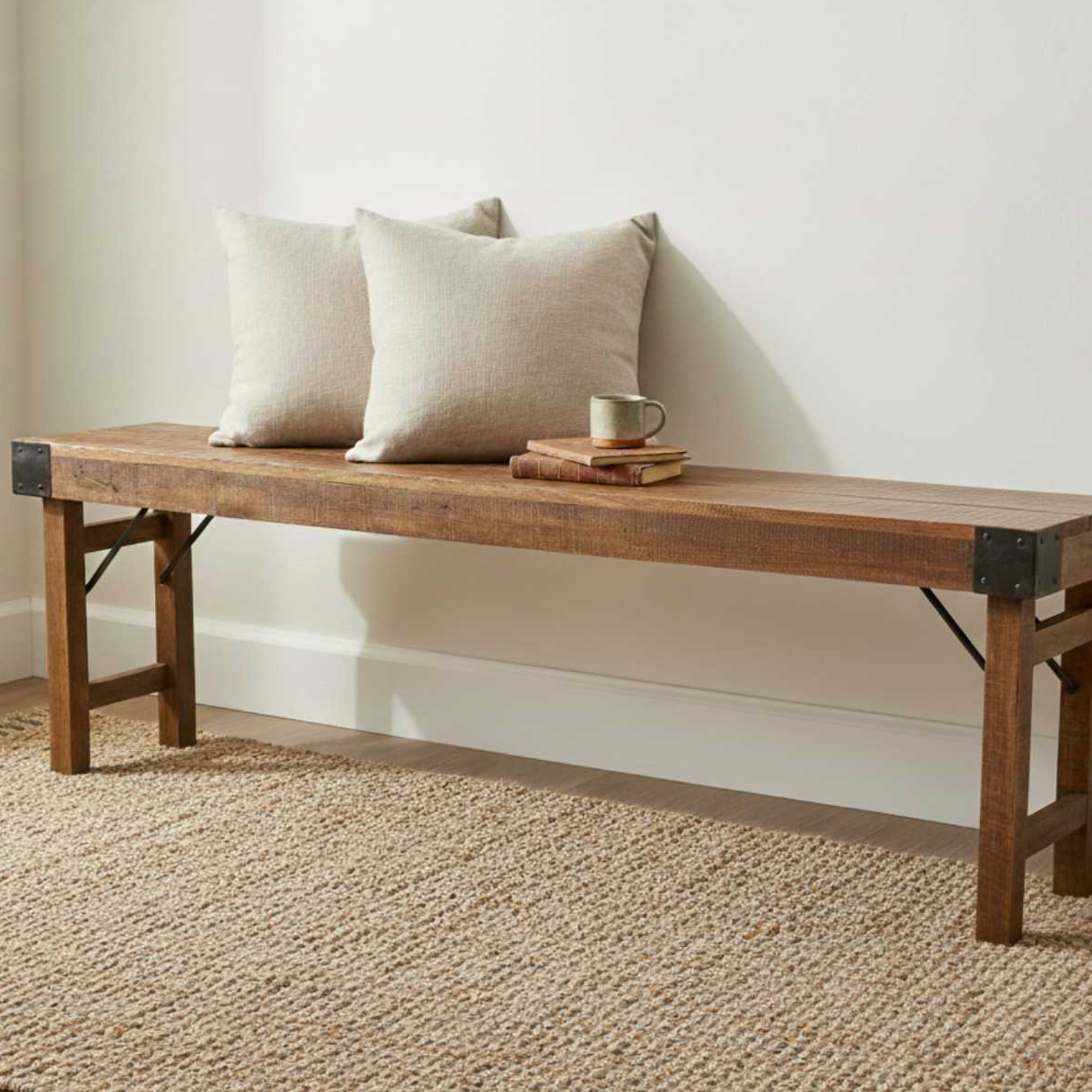 Solid Wood Folding Bench Seat