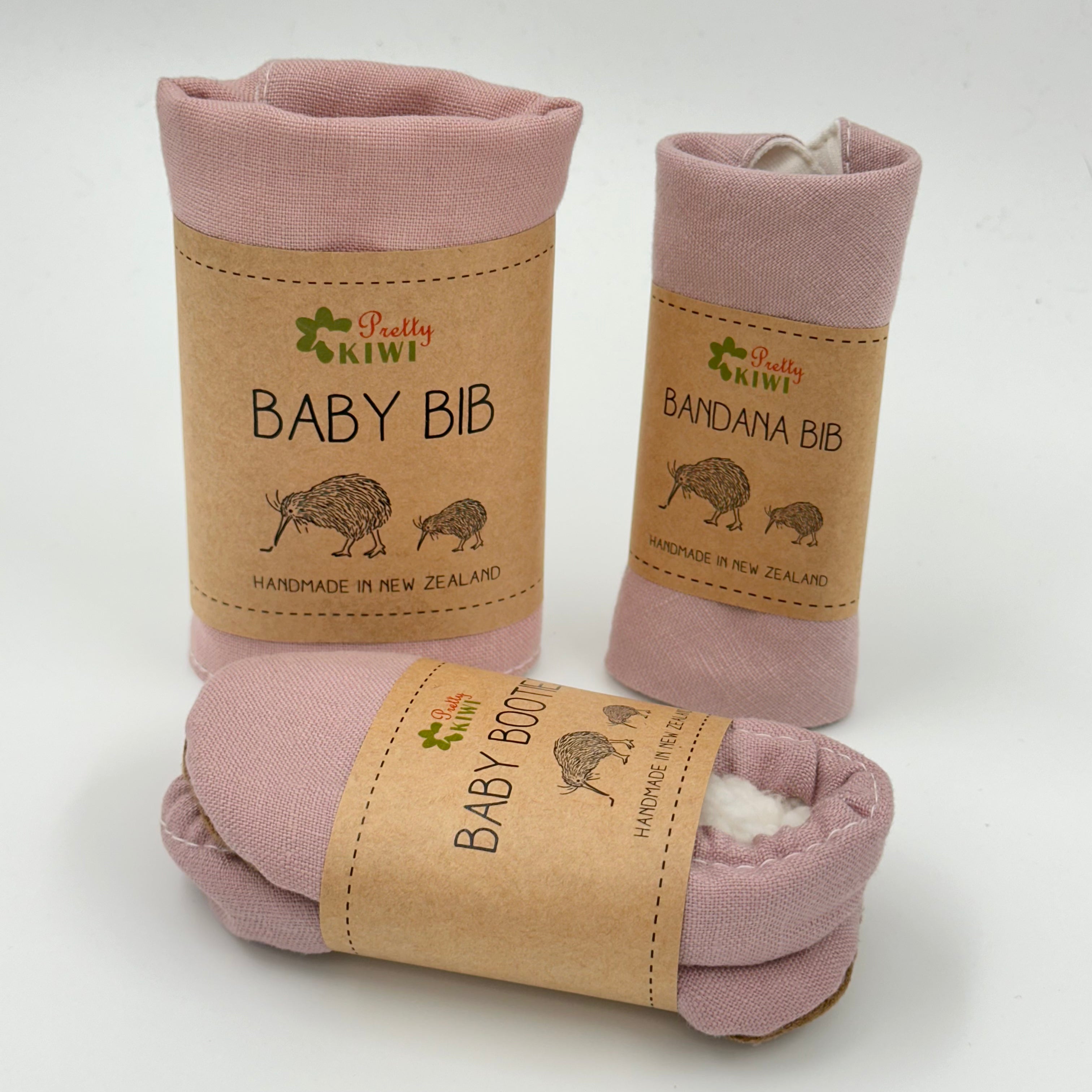 Bandana Bib | 100% Linen Blush
