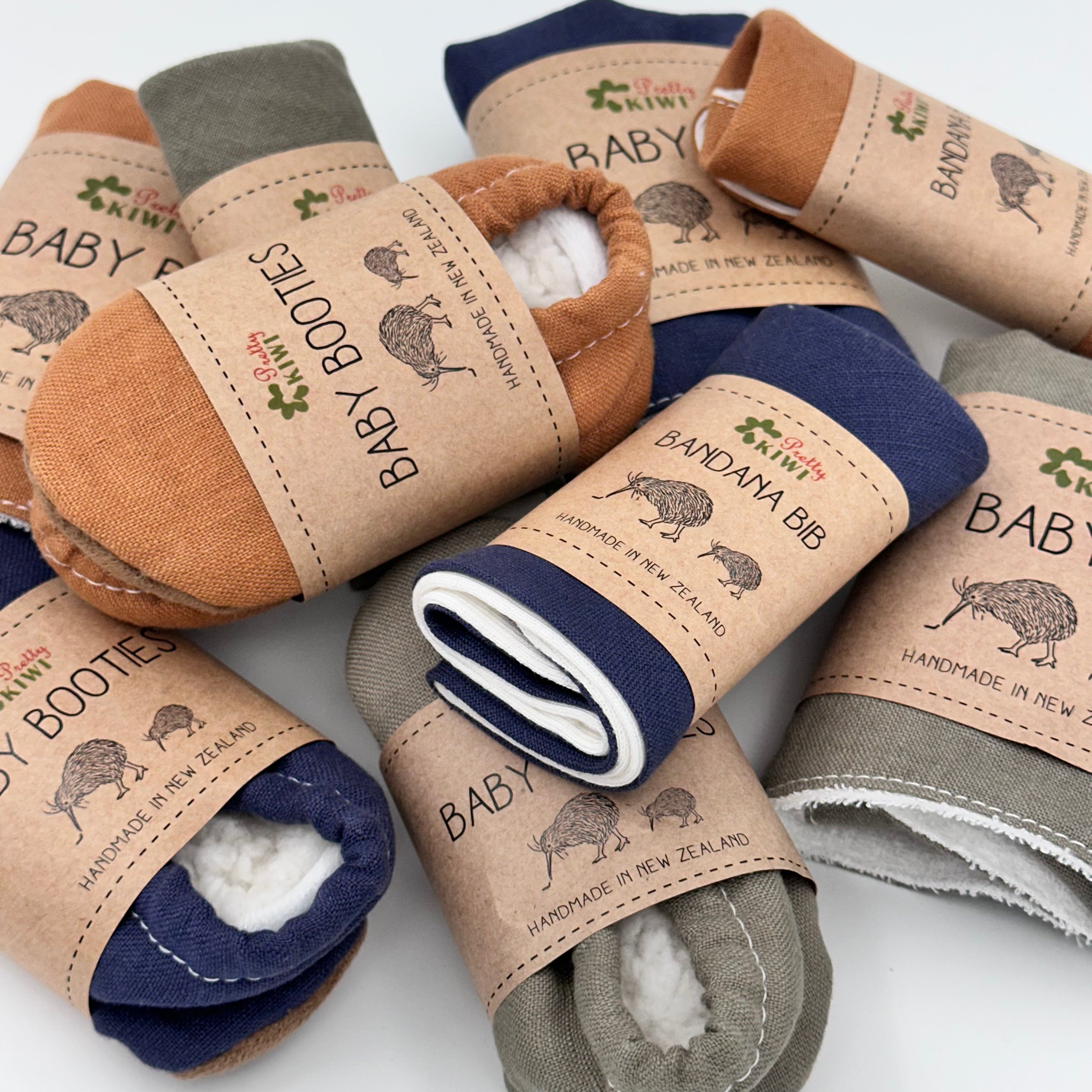 Bandana Bib | 100% Linen Ocean