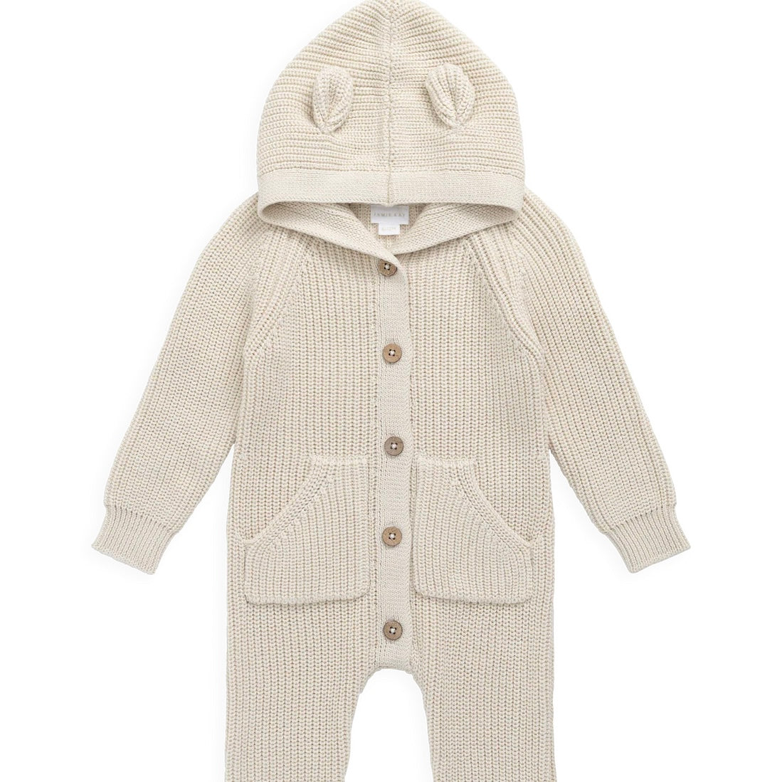 Jamie Kay Bear Knit Onepiece - Vanilla
