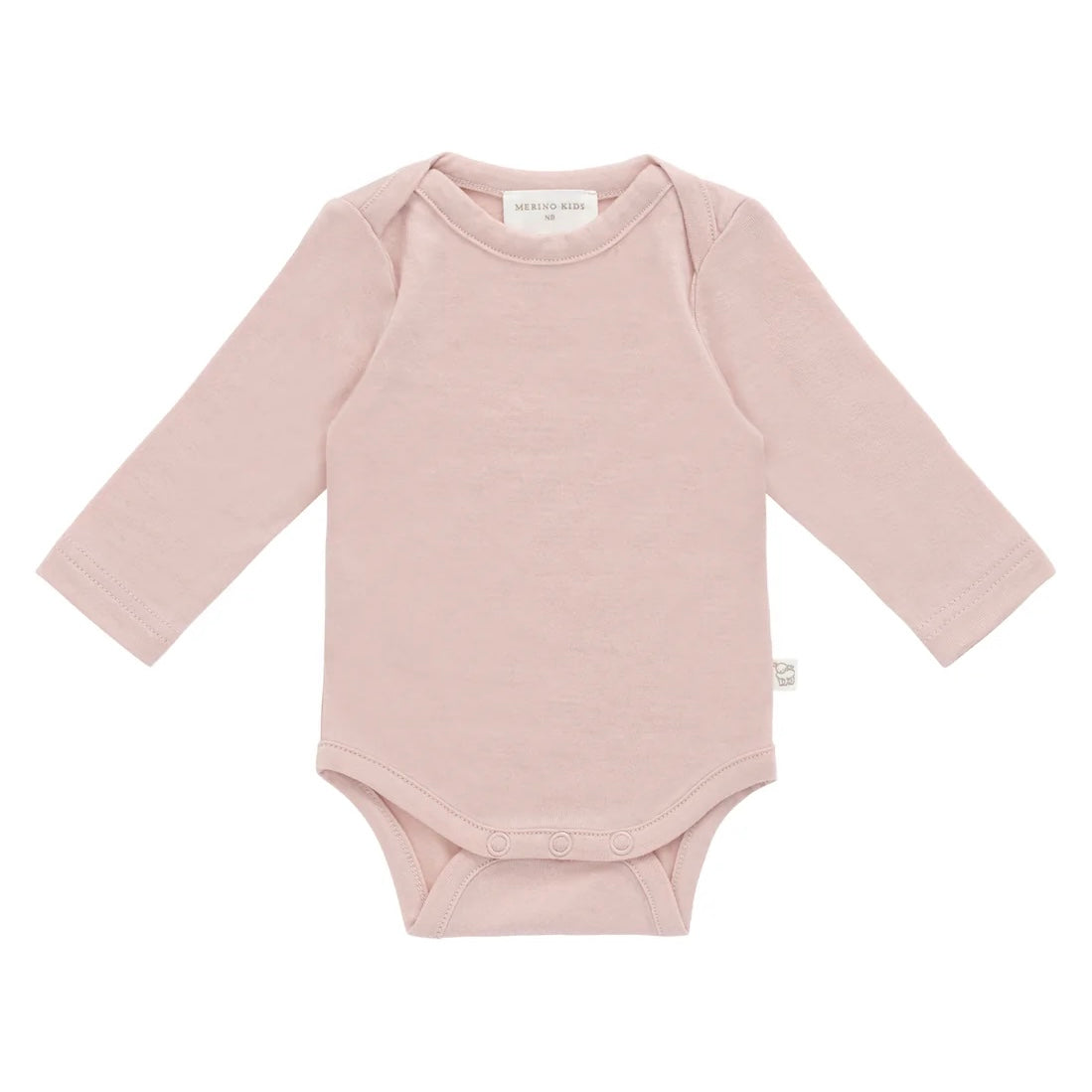 Jamie Kay/Merino Kids Merino Long Sleeve Envelope Bodysuit - Cloud Pink