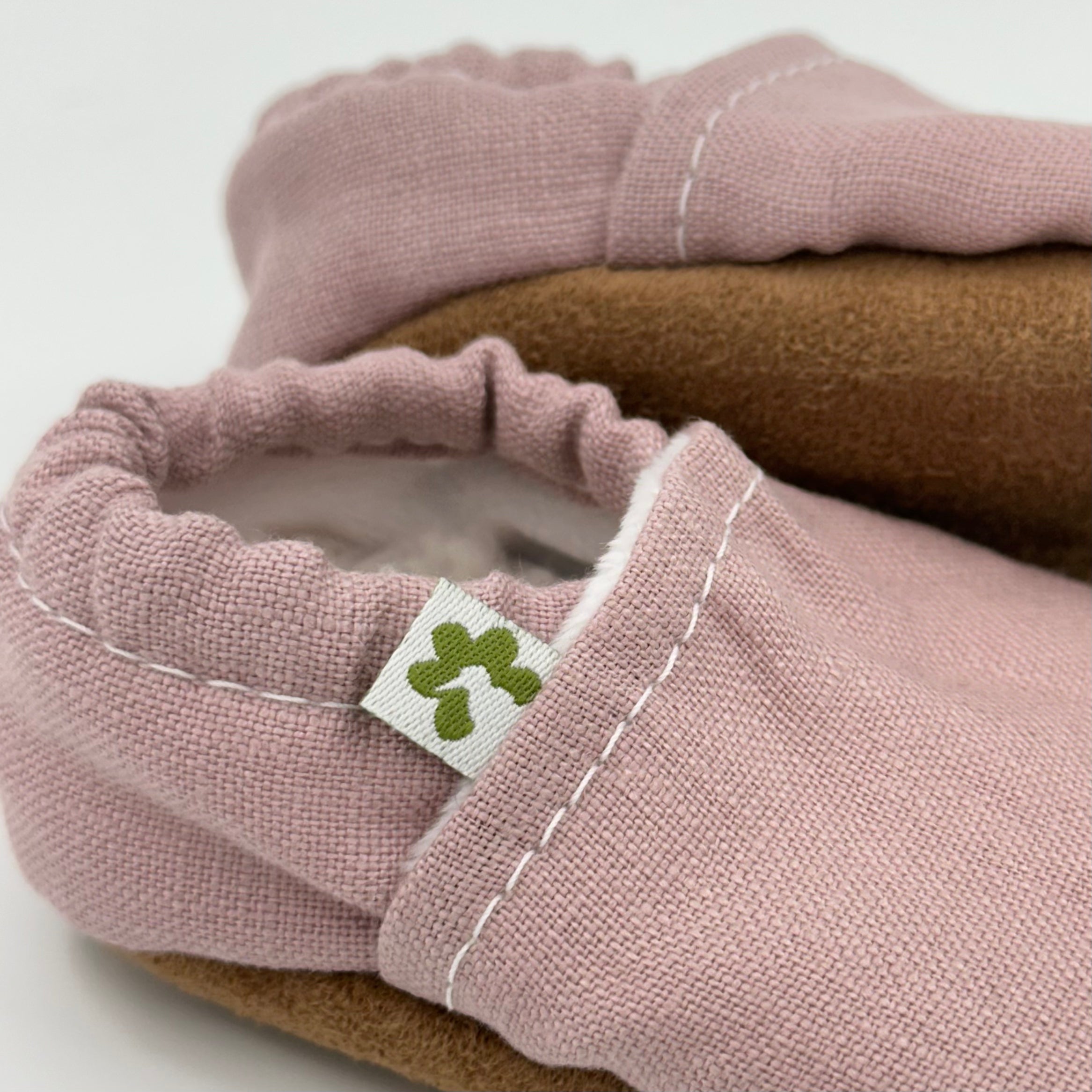 Booties | 100% Linen Blush