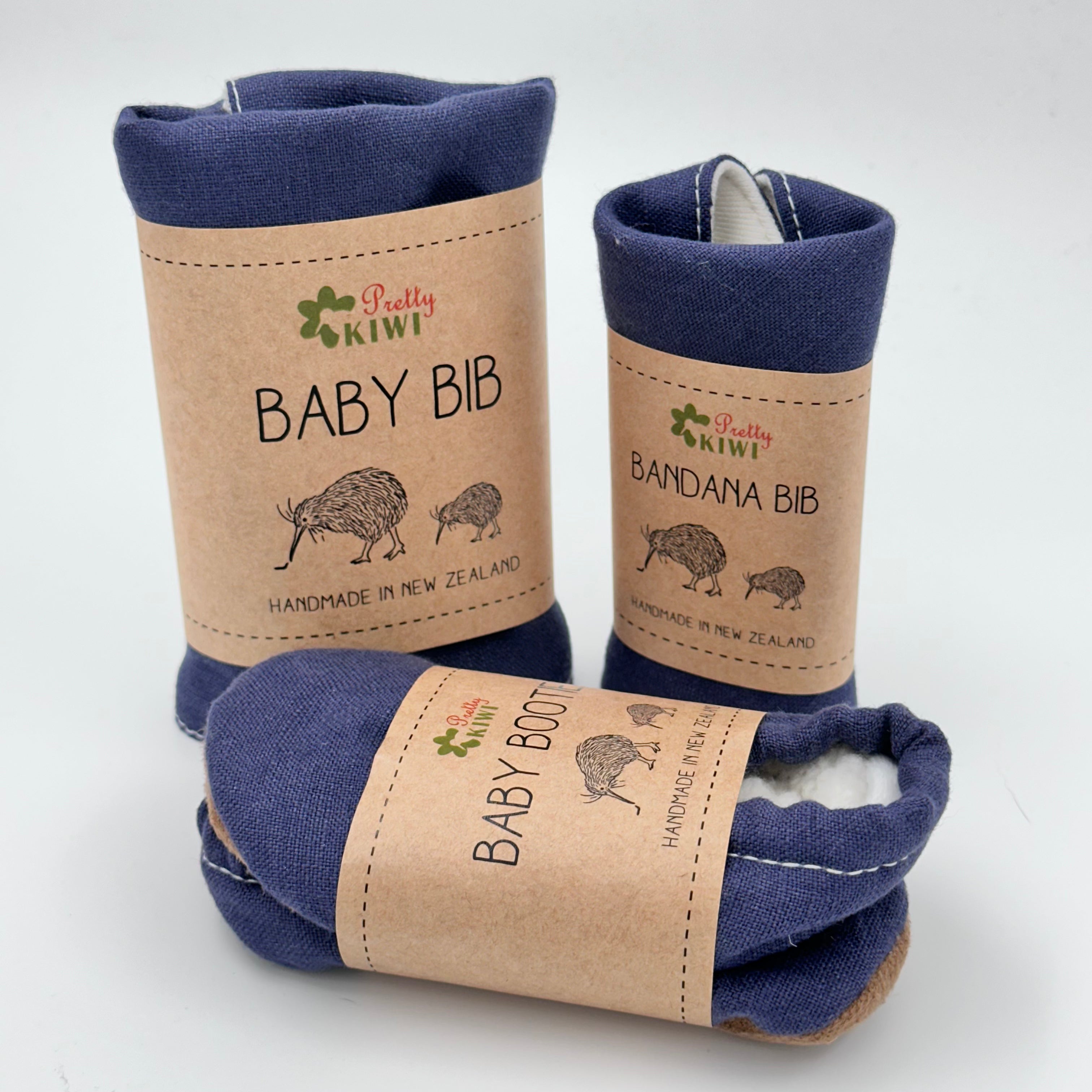 Bandana Bib | 100% Linen Ocean
