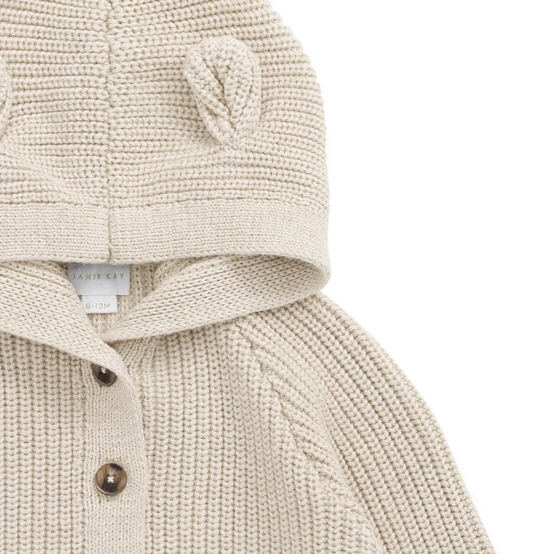 Jamie Kay Bear Cardigan - Vanilla