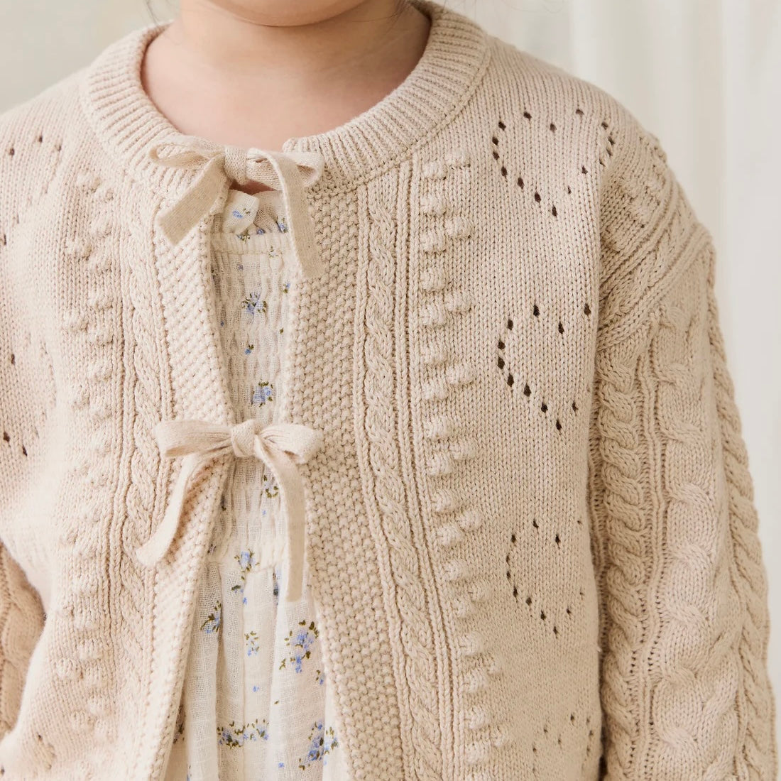 Jamie Kay Josephine Cardigan - Light Oatmeal Marle