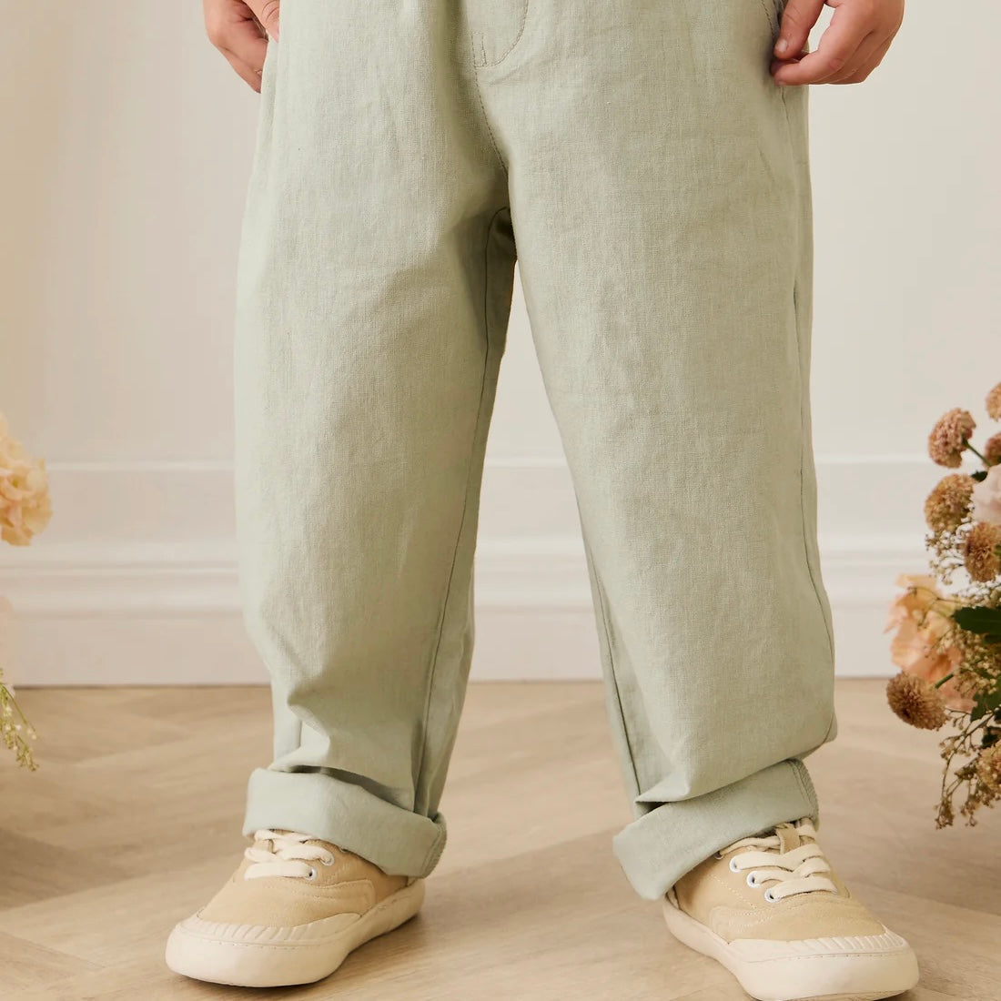 Jamie Kay Ali Linen/Cotton Pant - Lichen
