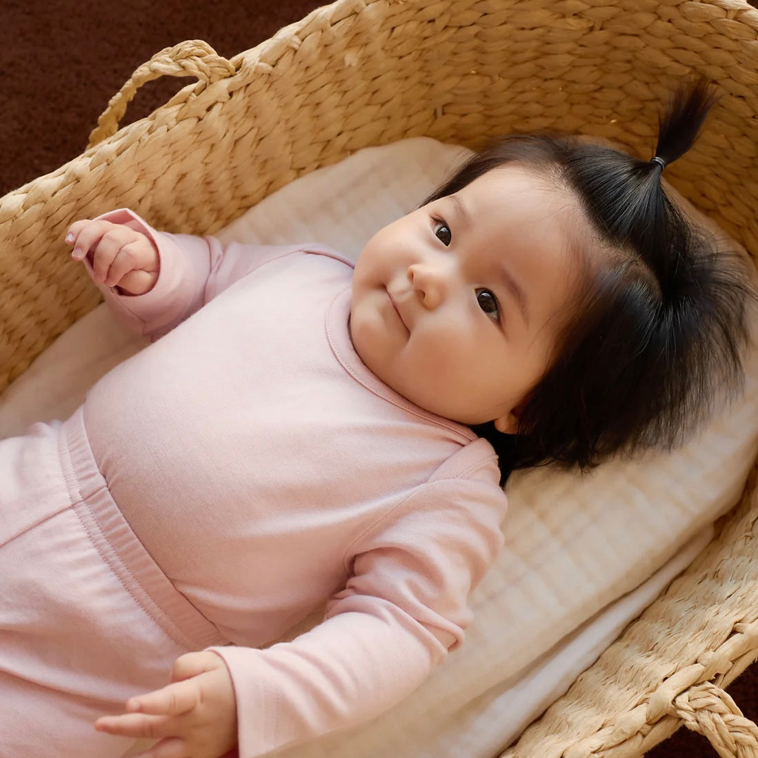 Jamie Kay/Merino Kids Merino Long Sleeve Envelope Bodysuit - Cloud Pink