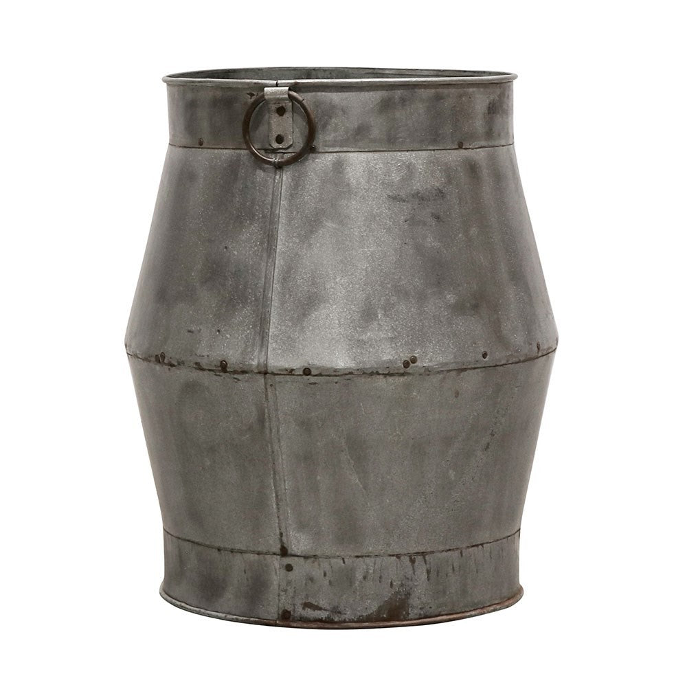 Outdoor Pot | Galvanised Milk Drum