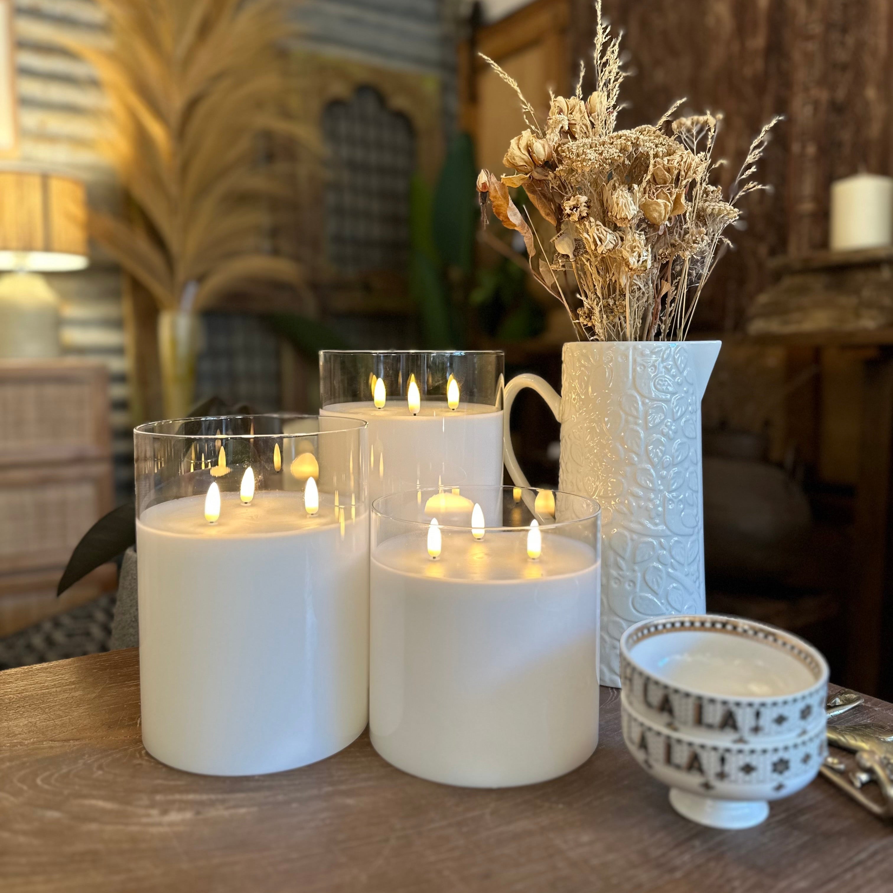 Candle | LED Wax in Glass - 3 Sizes