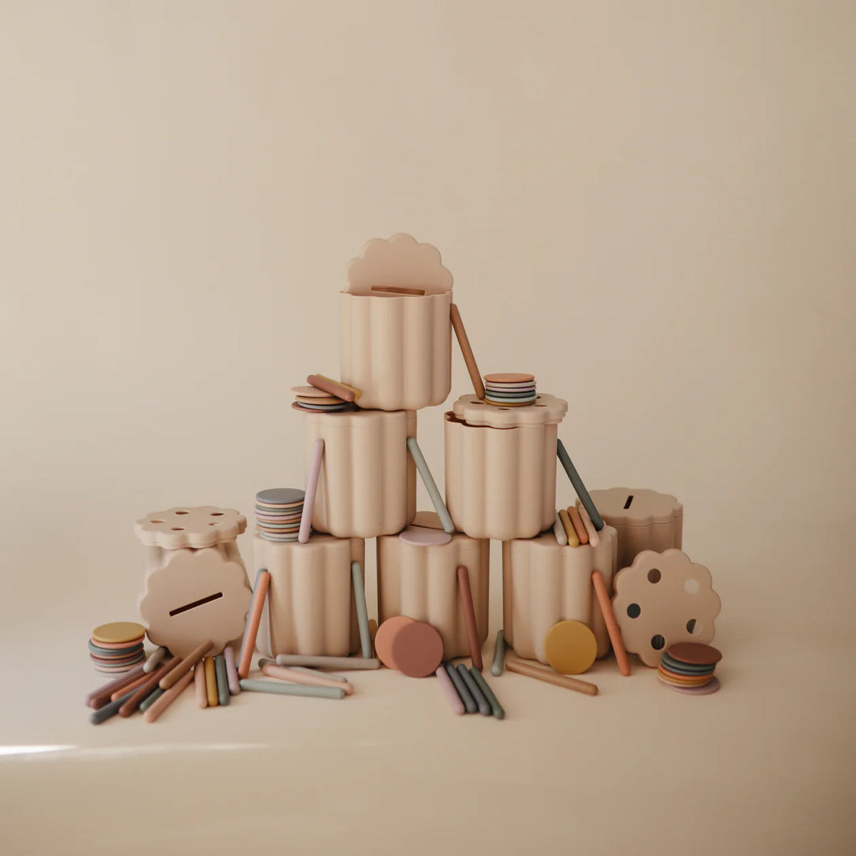 Mushie | Coin and Tube Sorting Set