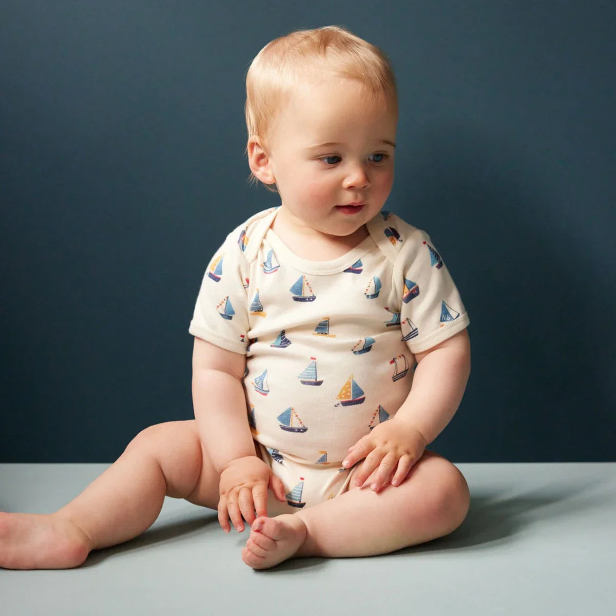Nature Baby | Short Sleeve Bodysuit - Regatta