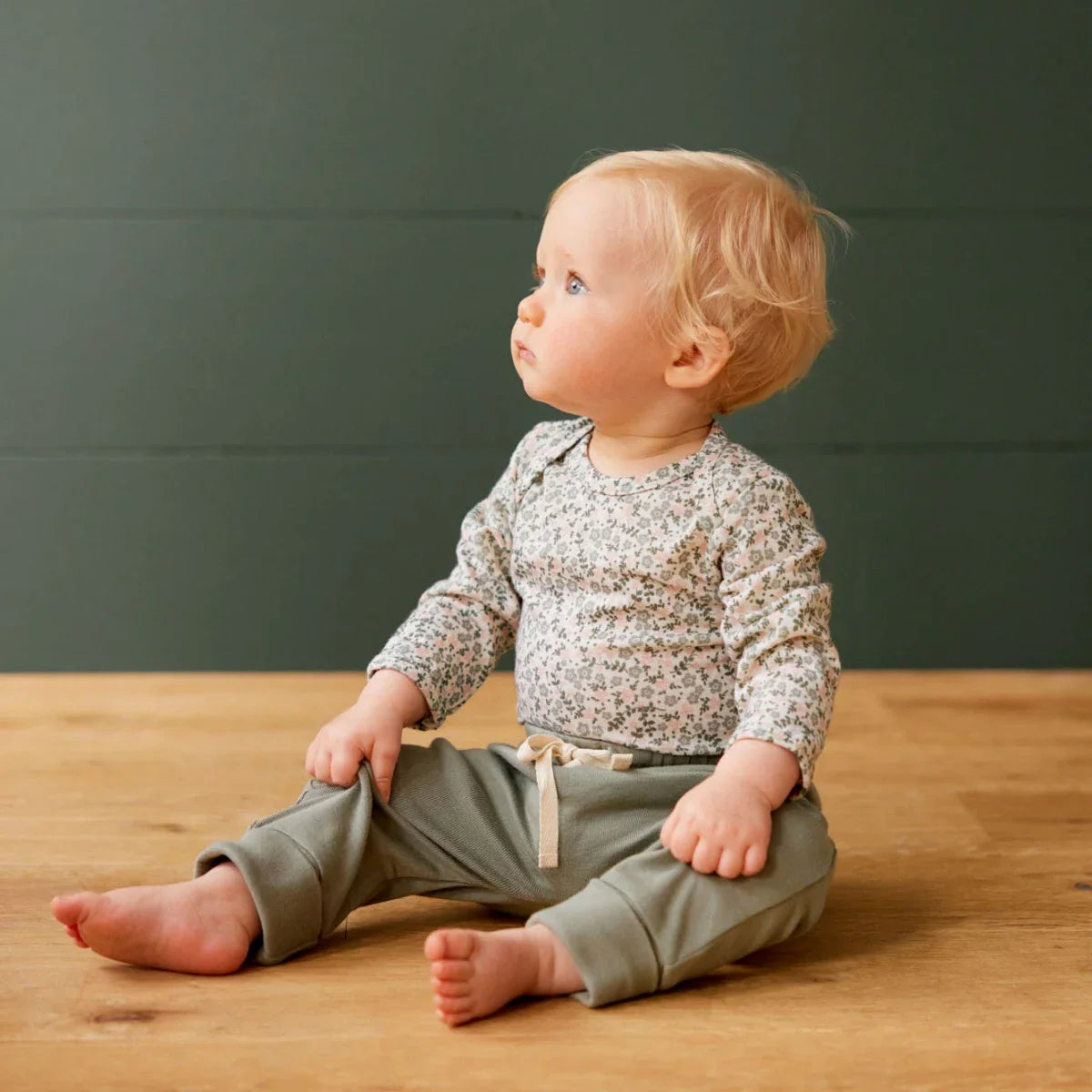 Nature Baby | Cotton Drawstring Pants - Nettle