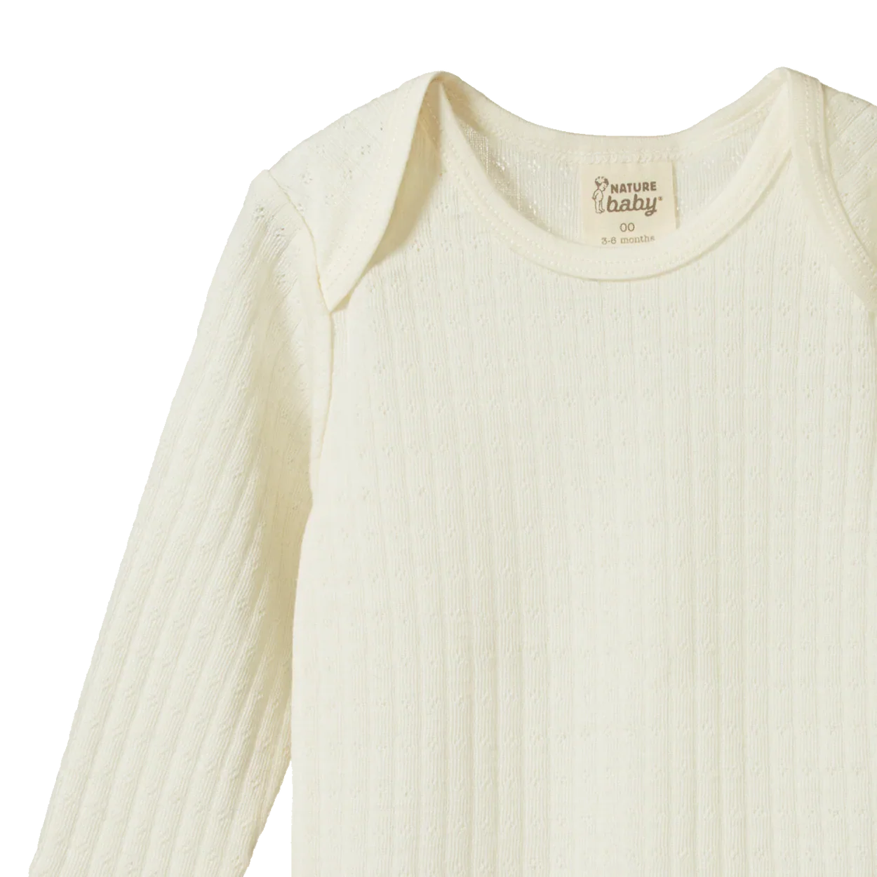 Nature Baby | Merino Wool Long Sleeve Cloud Tee Pointelle - Natural