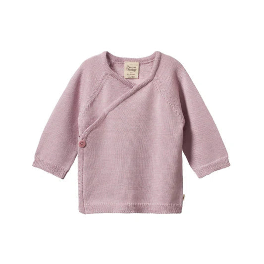 Nature Baby | Merino Knit Kimono Jacket - Lilac