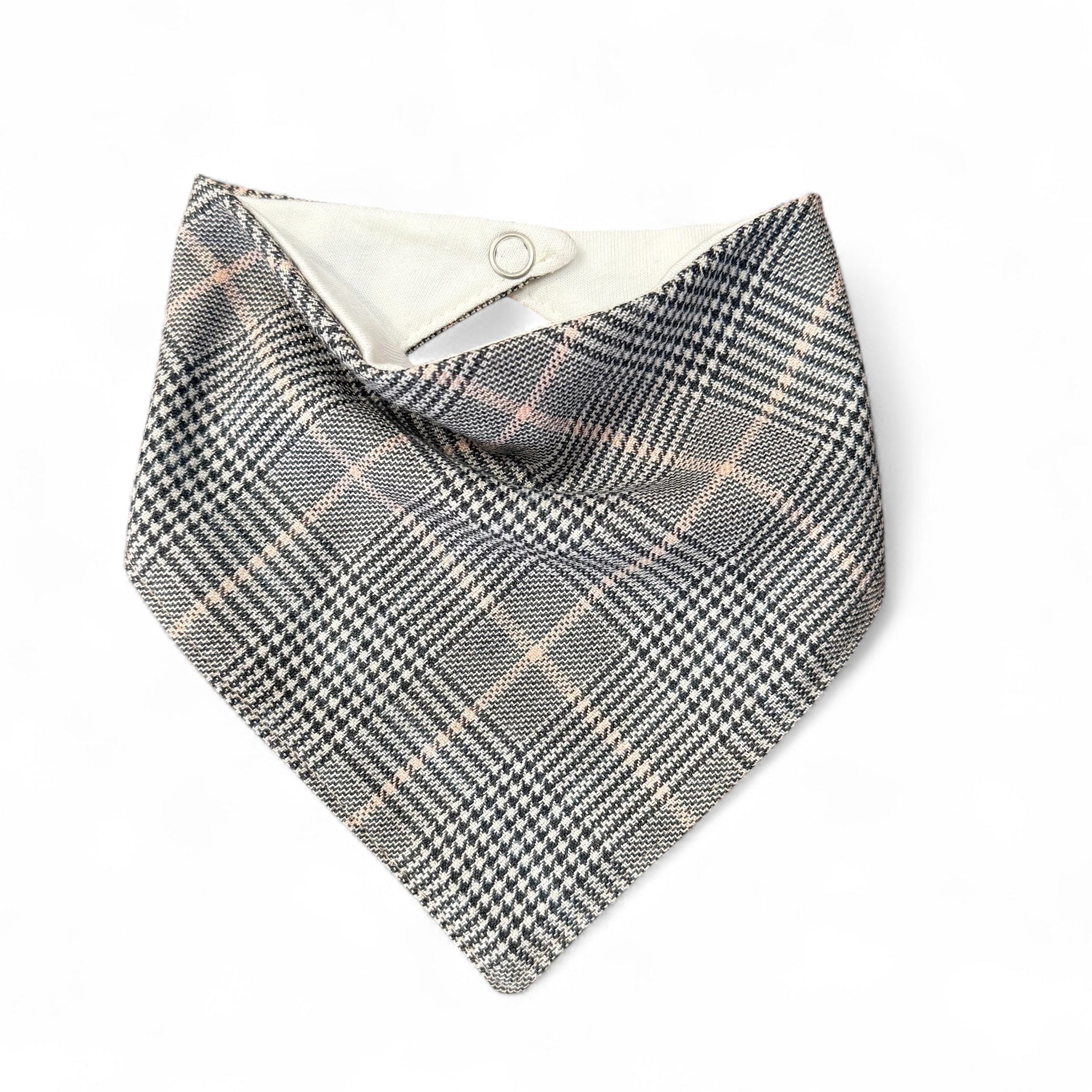 Plaid bandana on a white background