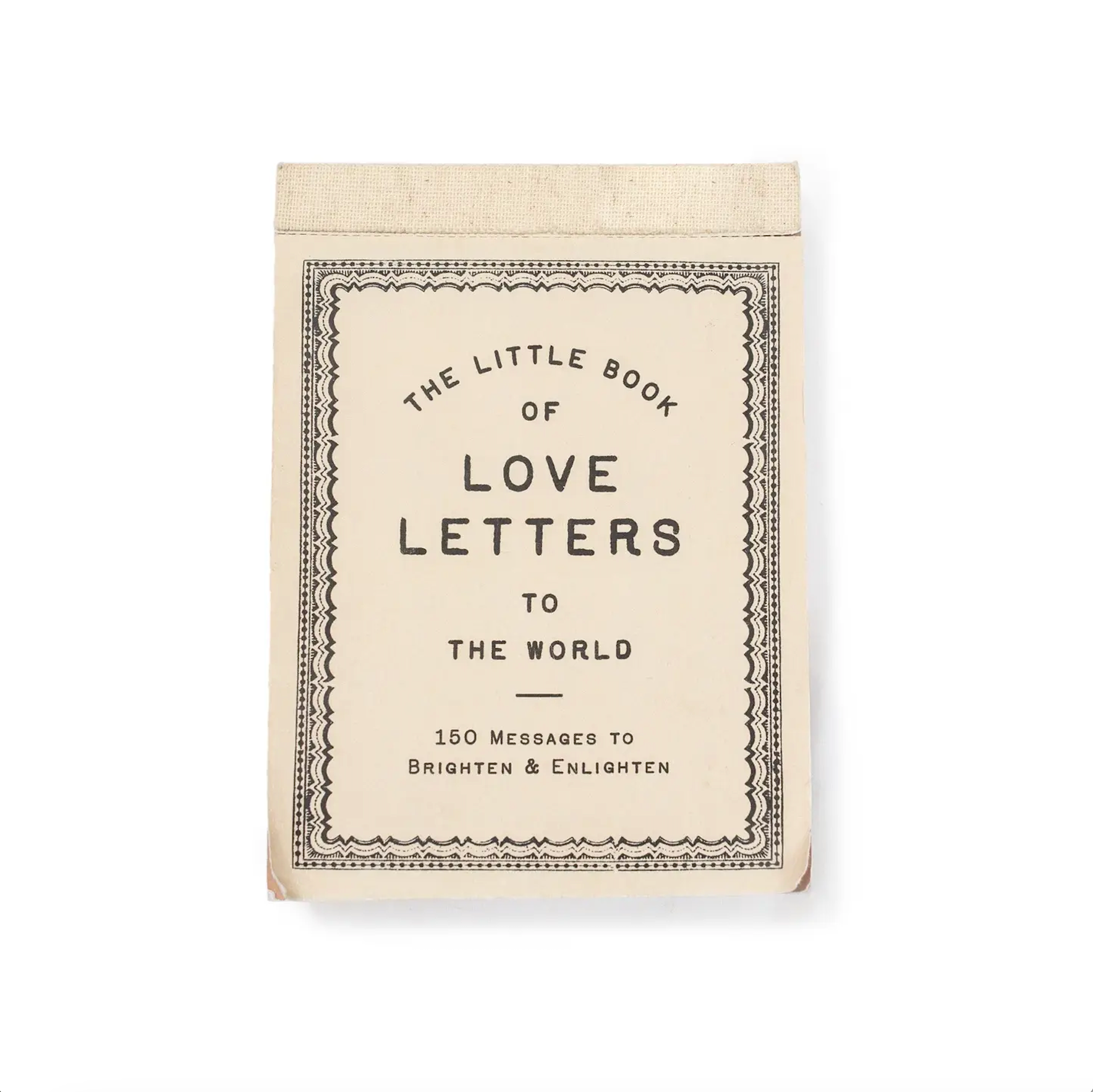 Book titled 'The Little Book of Love Letters to the World' on a white background