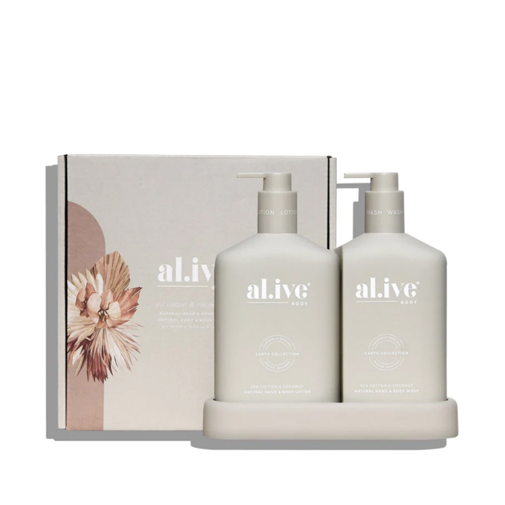 Al.ive | SEA COTTON & COCONUT set with tray