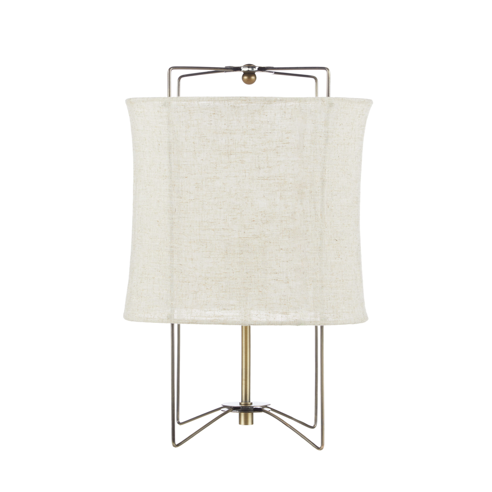 Table Lamp | Linen & Bronze