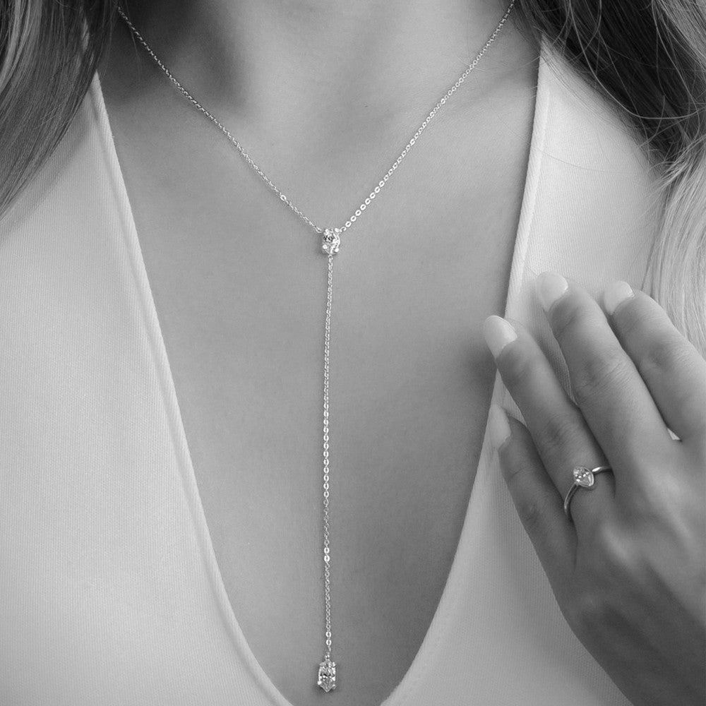 Sterling silver necklace lariot style