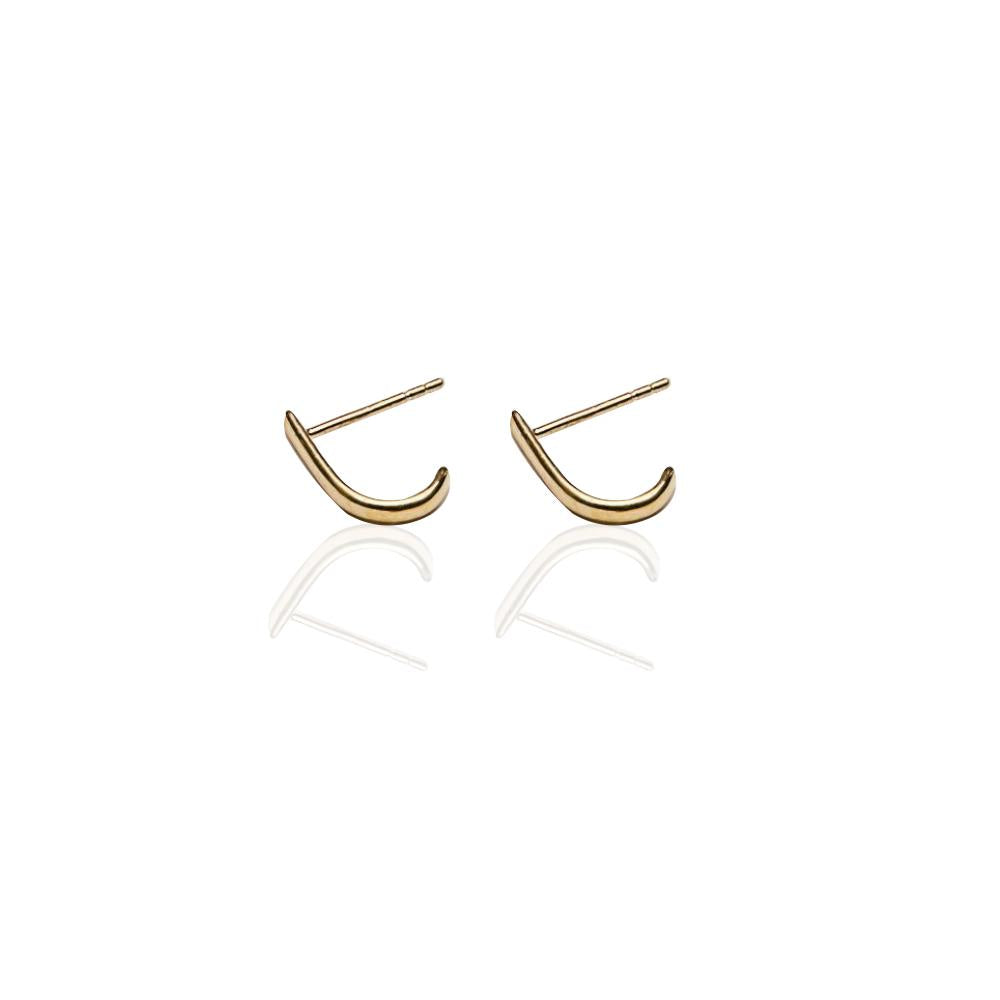 Earrings | Thin J Wrap studs