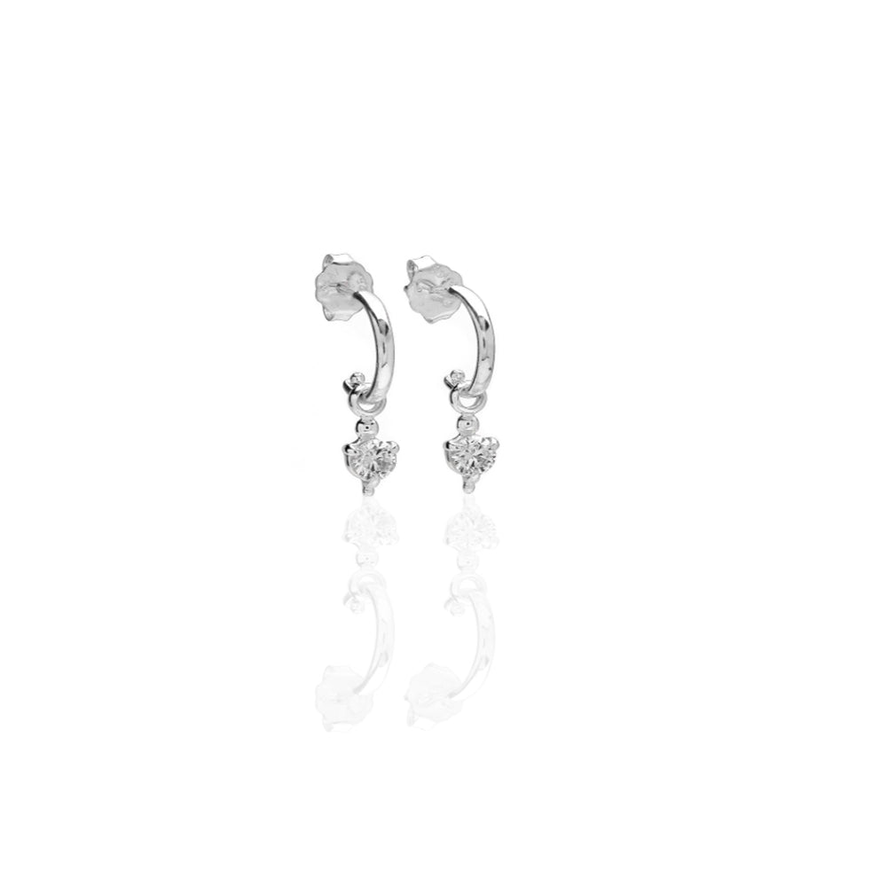 Earrings | Stud Hoop w Zirconia