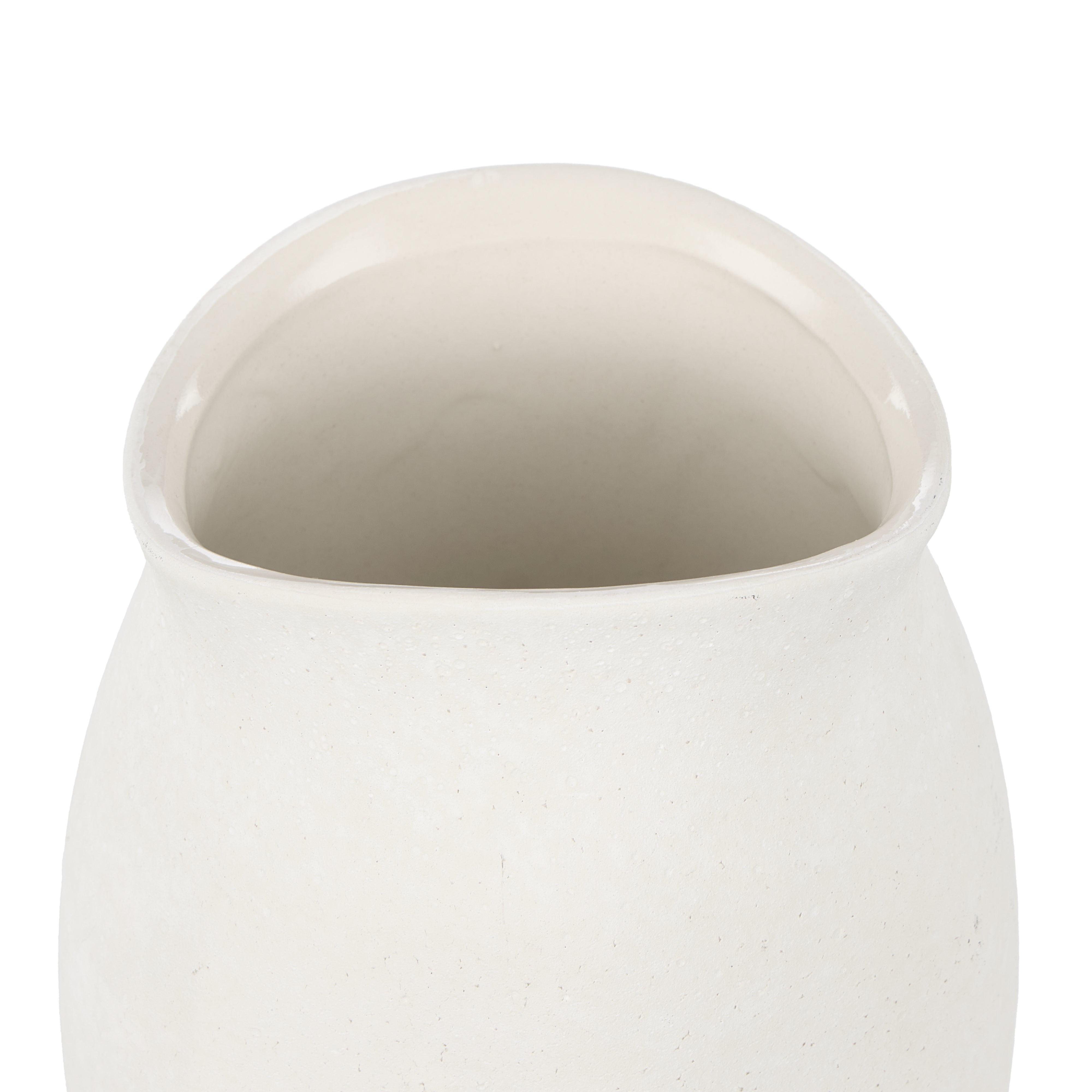 Vase | White Sculptured Maliah