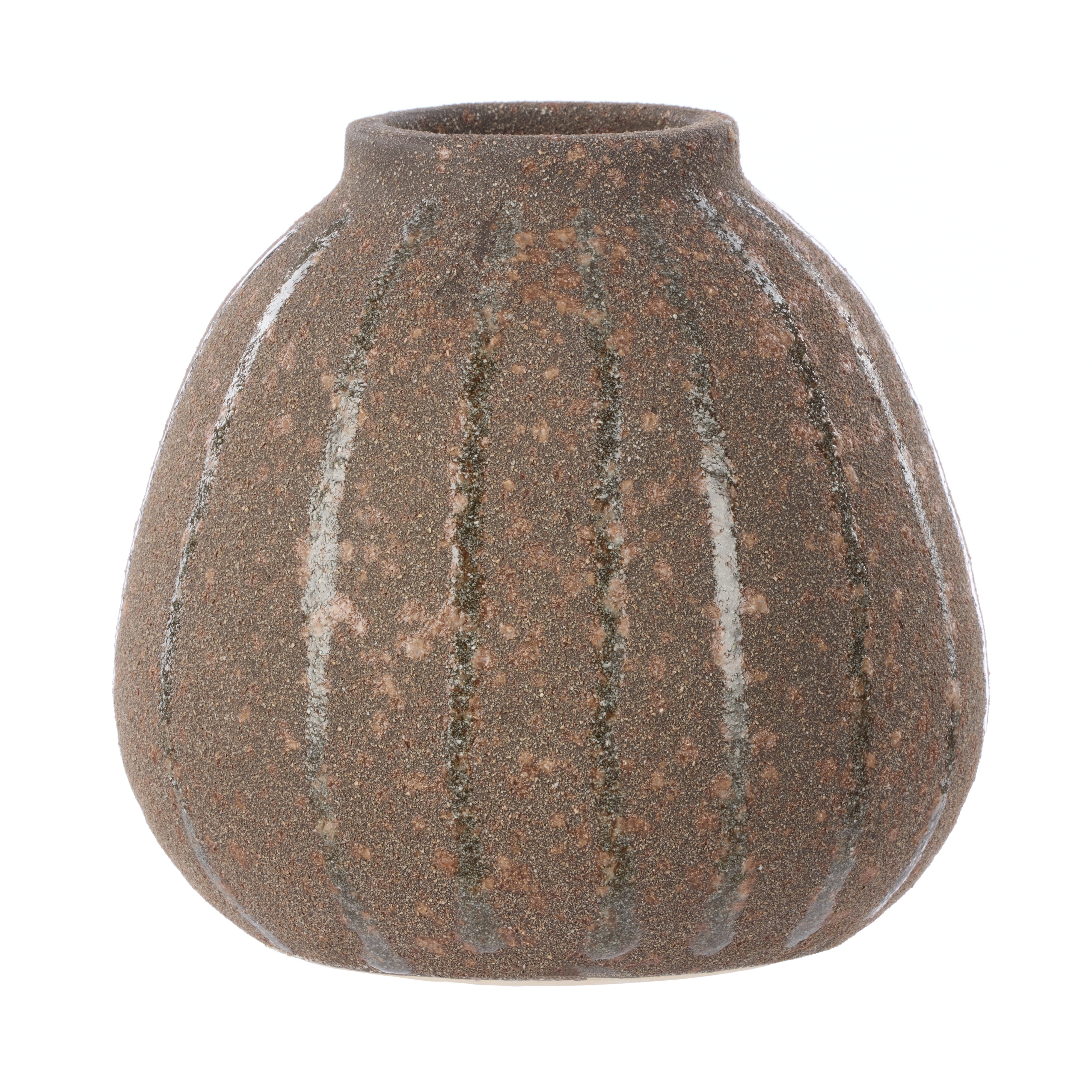 Vase | Mocha Striped Stoneware