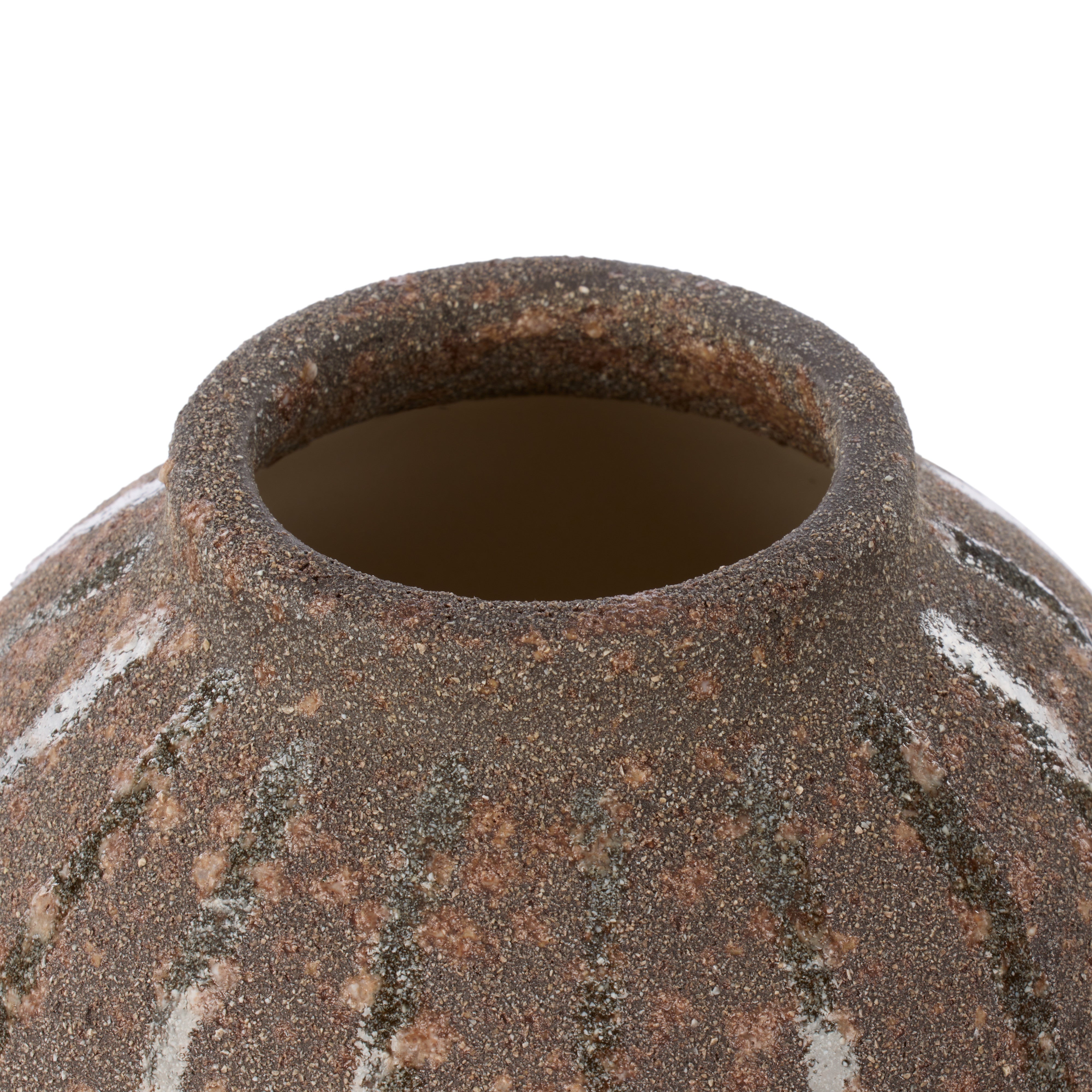 Vase | Mocha Striped Stoneware