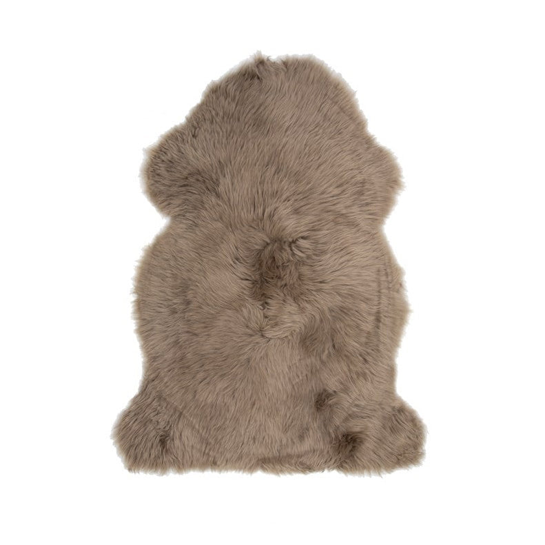 Brown fur rug on a white background