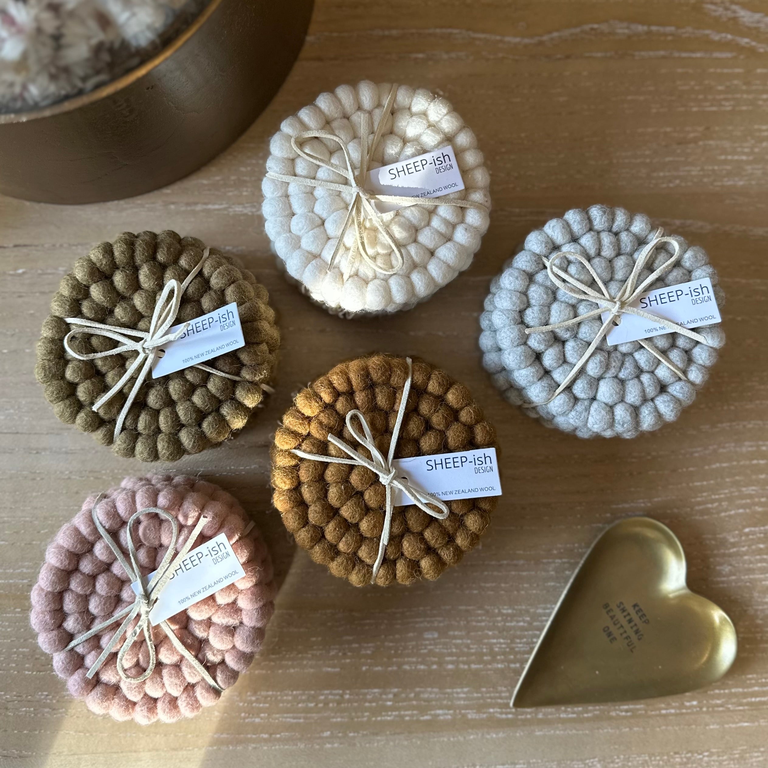 Coasters | Felt Coasters 100% NZ Wool - set of 4