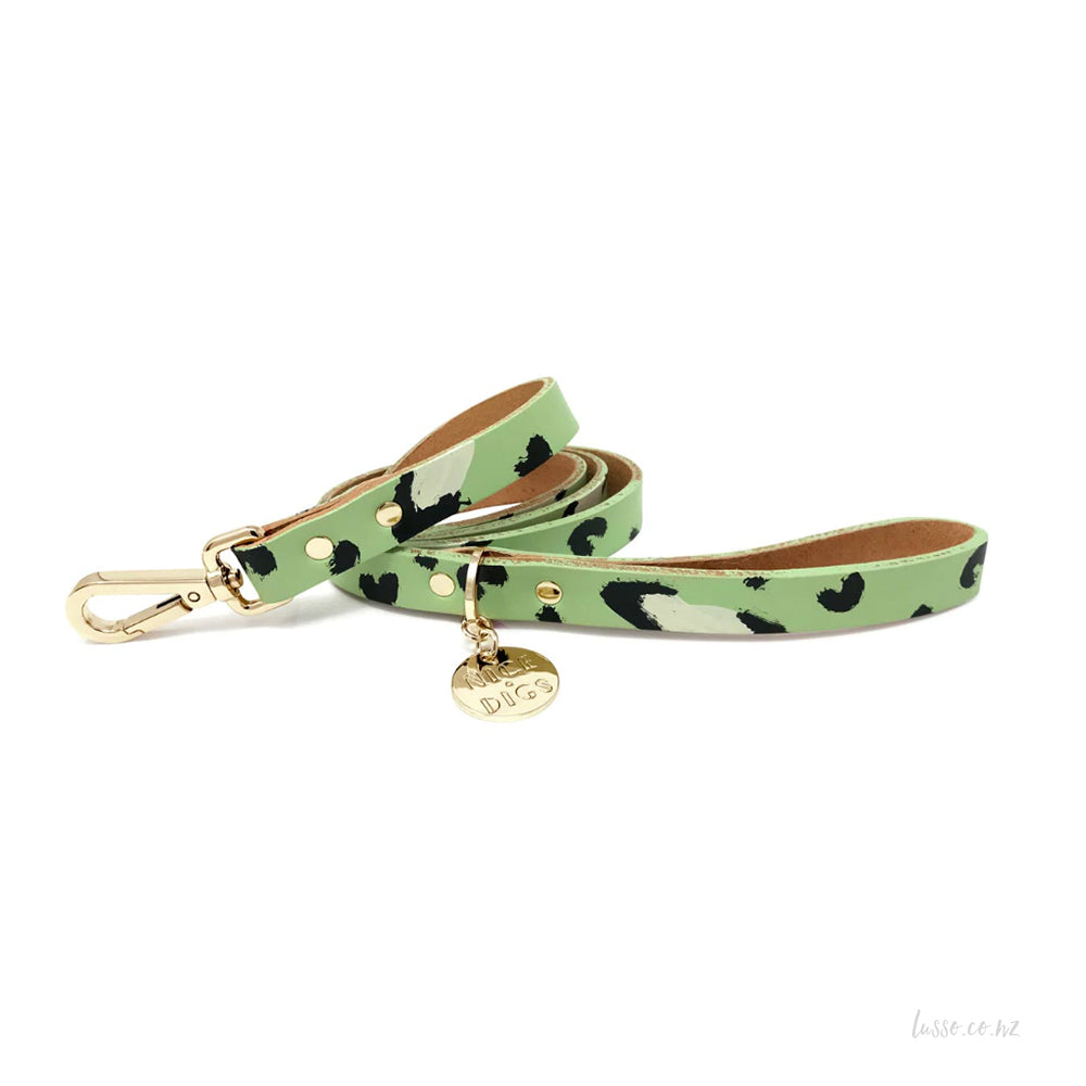 Leather Lead | Pistachio