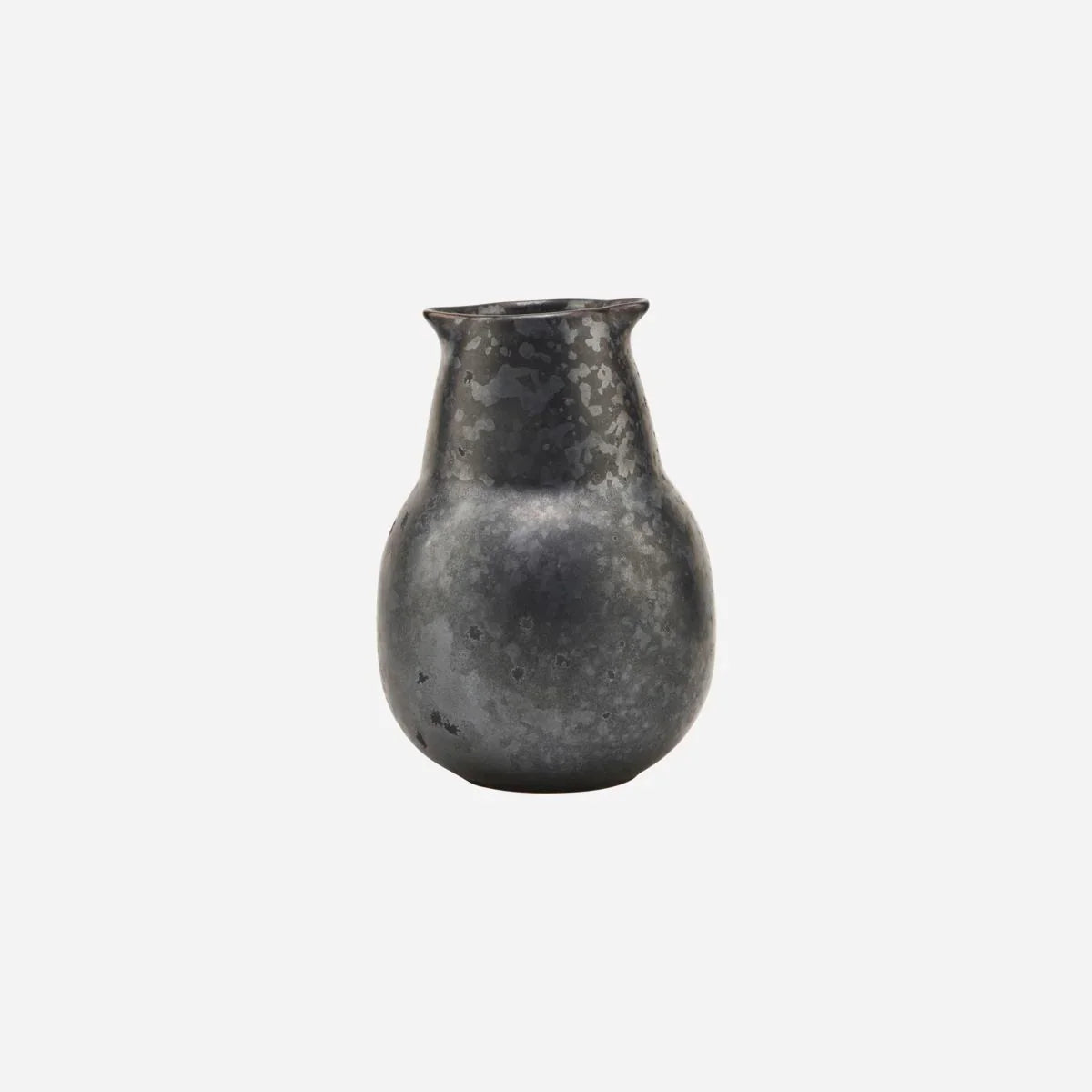 Black ceramic vase Wabi Sabi style pourer jug
