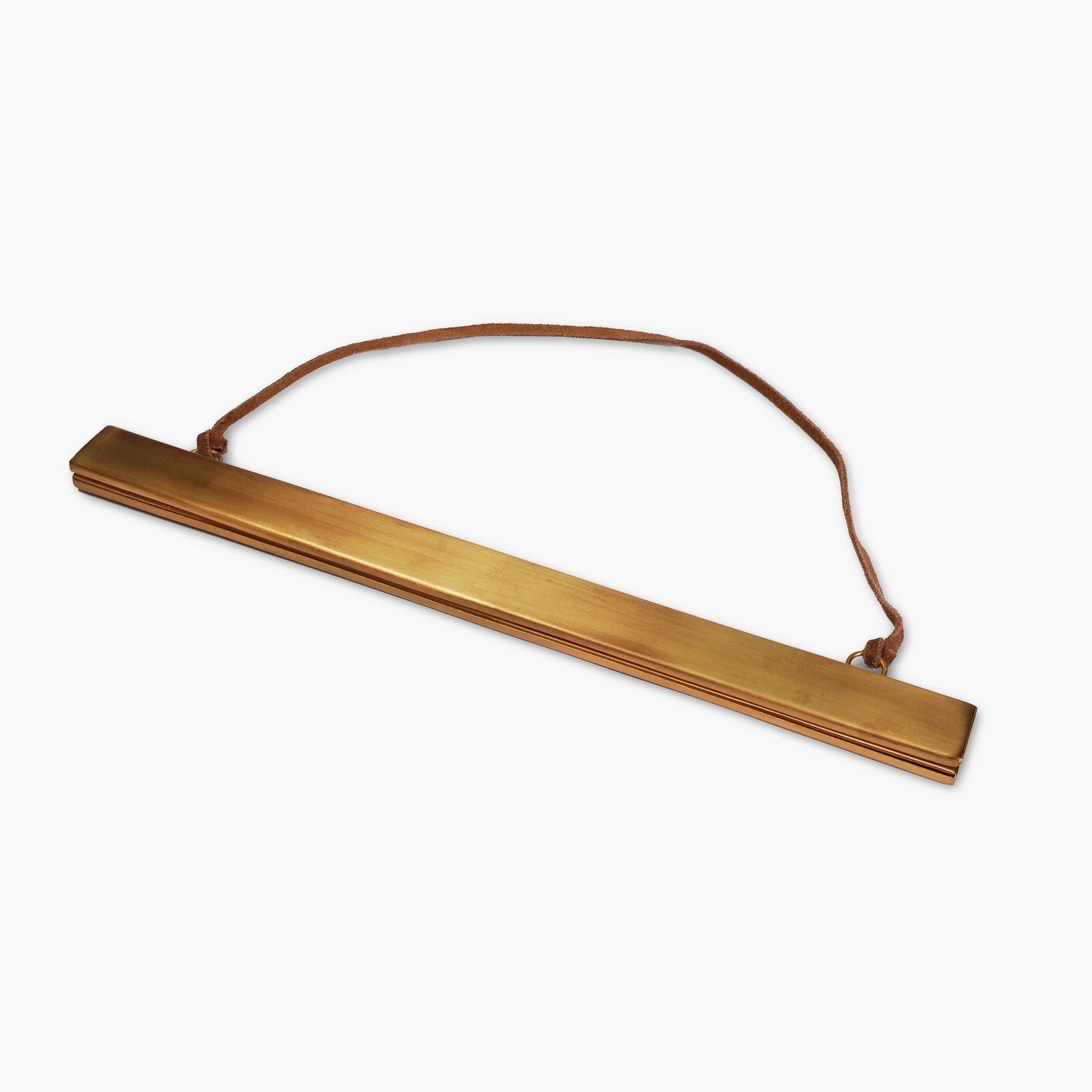 Brass metal magnetic strip frame