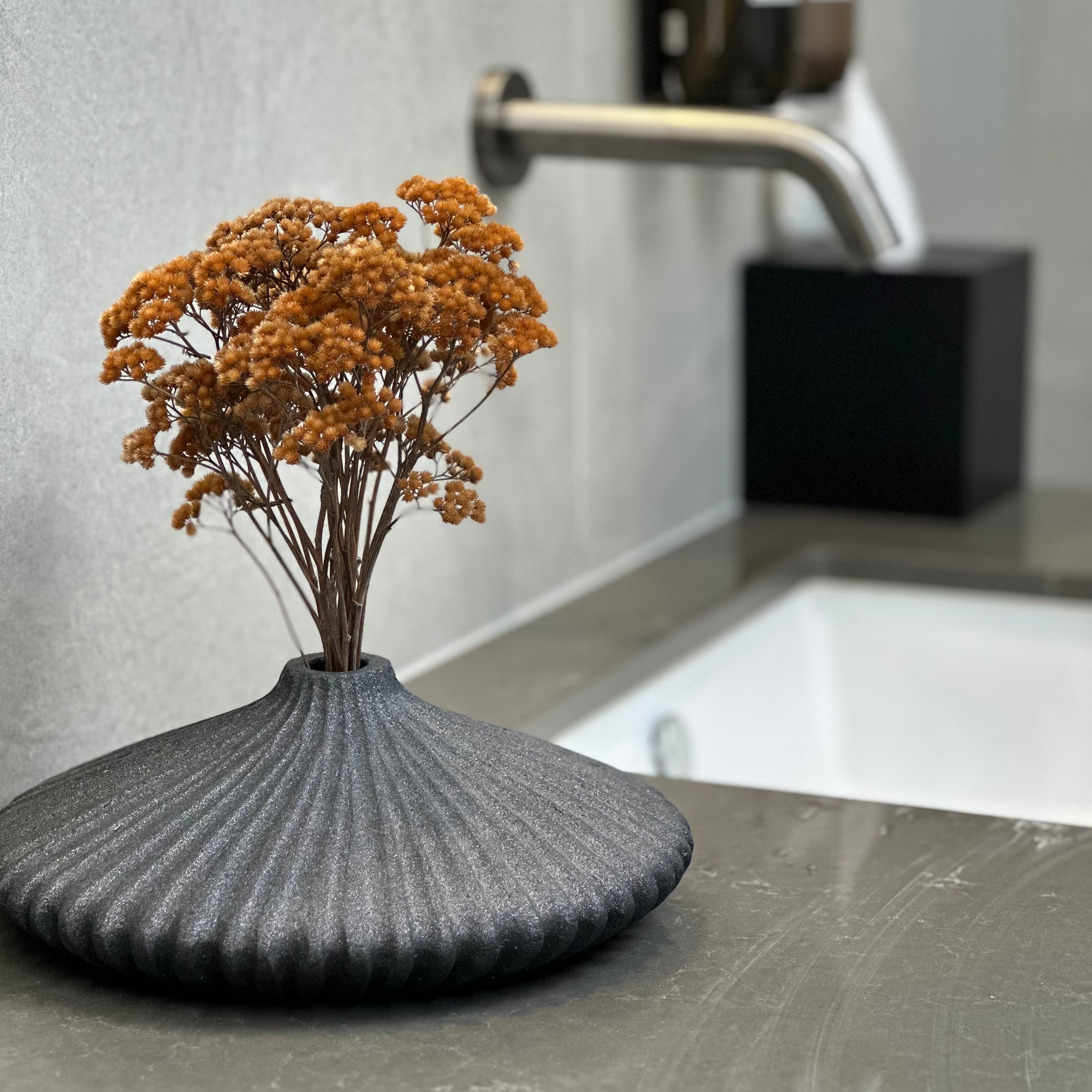 Vase | Decorative Flat Ribbed
