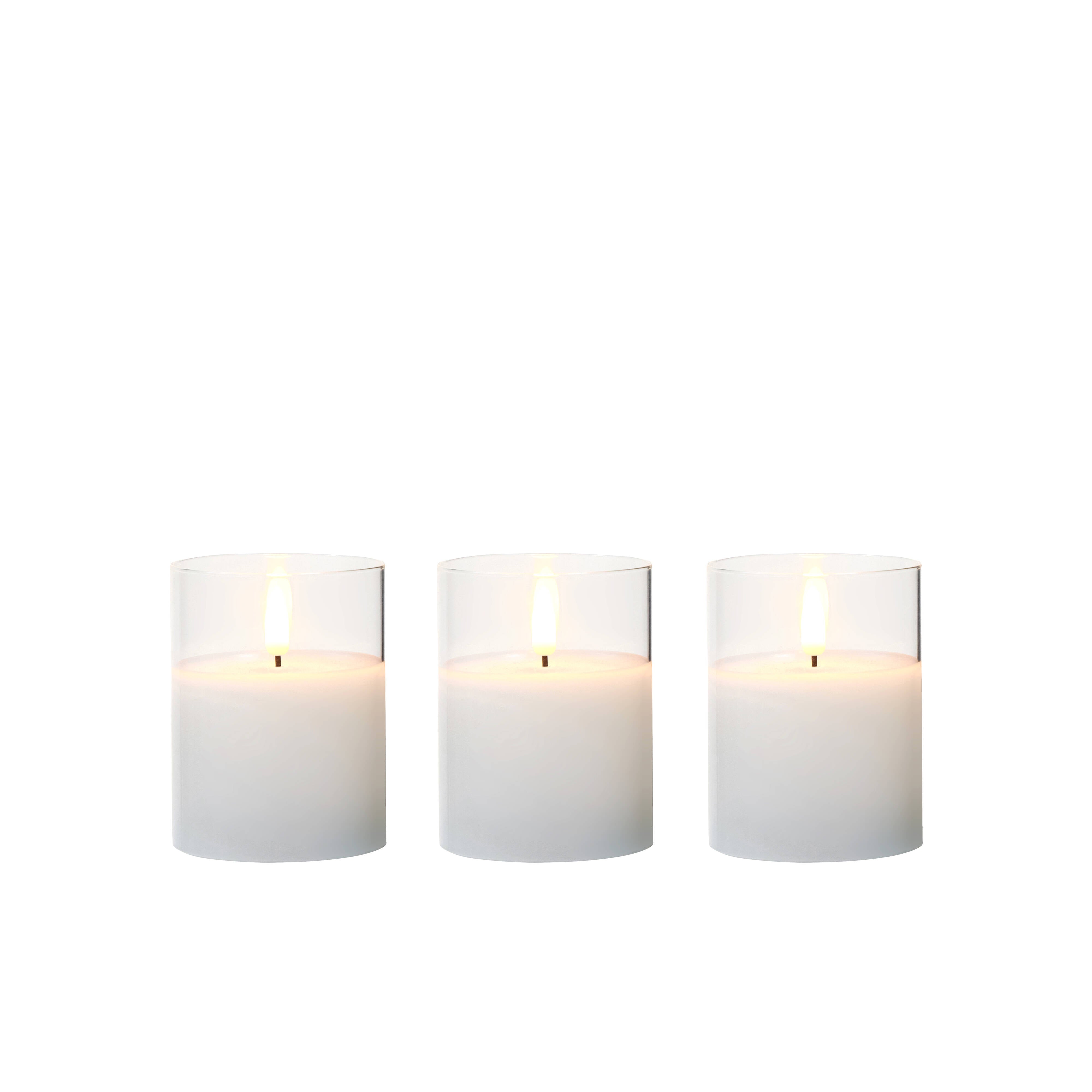 Candle | small glass & wax LED