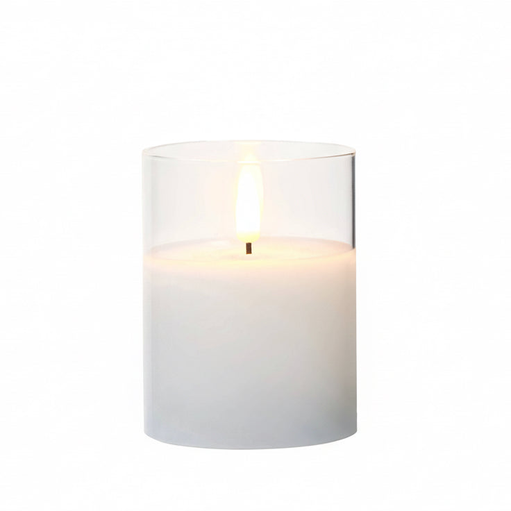LED Candle in glass jar