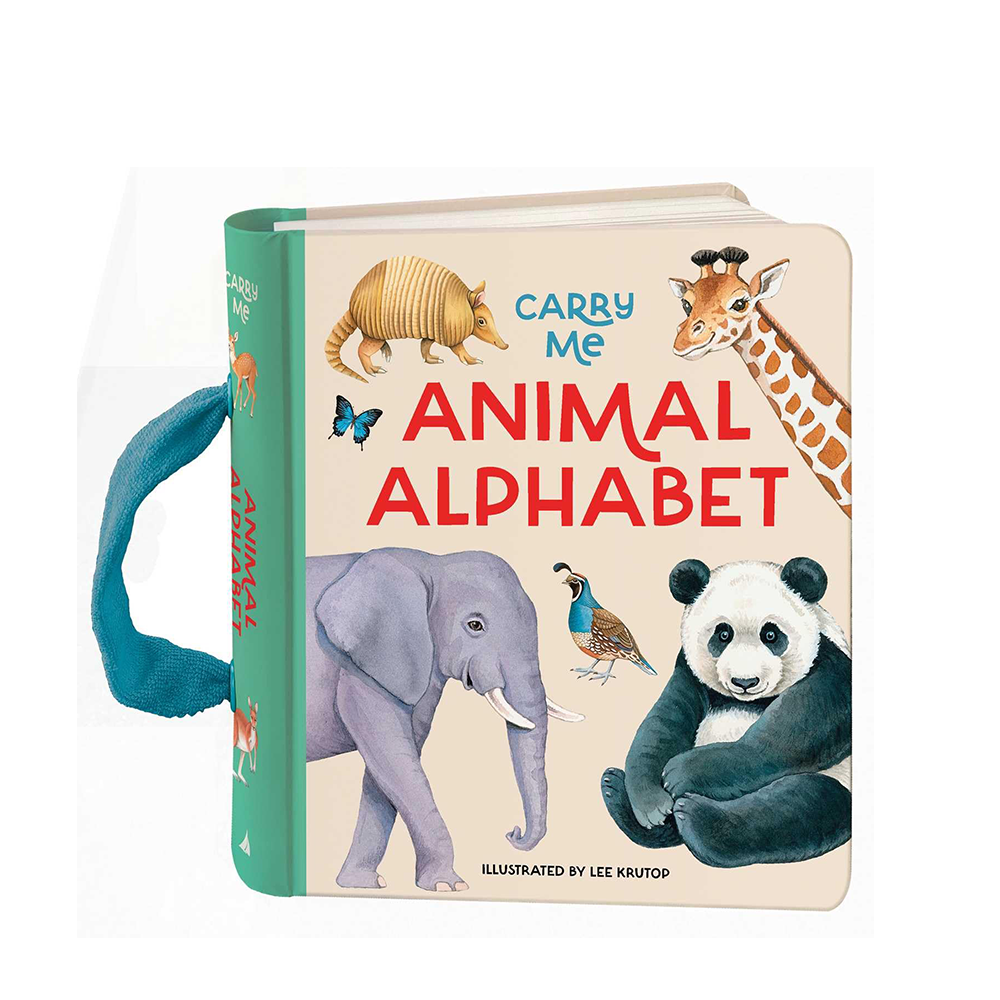 Children's book titled 'Animal Alphabet' with illustrations of animals on a white background