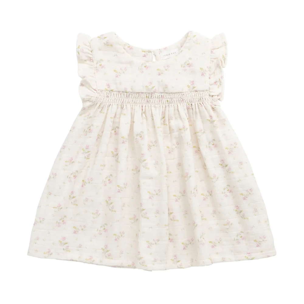 Jamie Kay Organic Cotton Muslin Tiana Dress - Emelia Pink