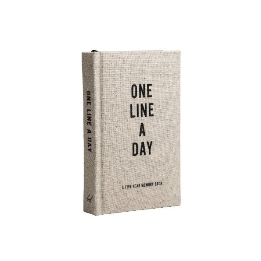 Book titled 'One Line A Day' on a white background