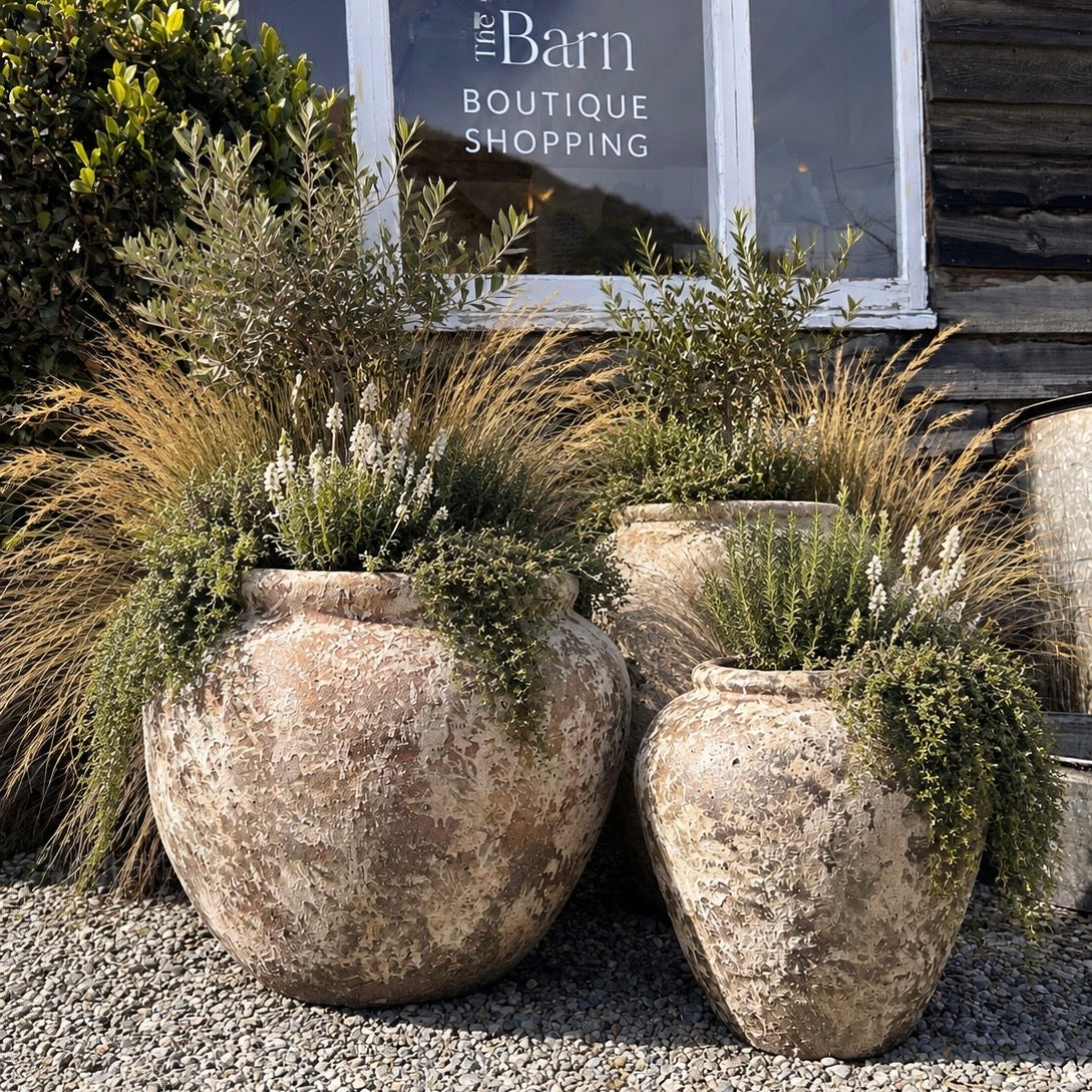 Outdoor Pot | Weathered Cream Large